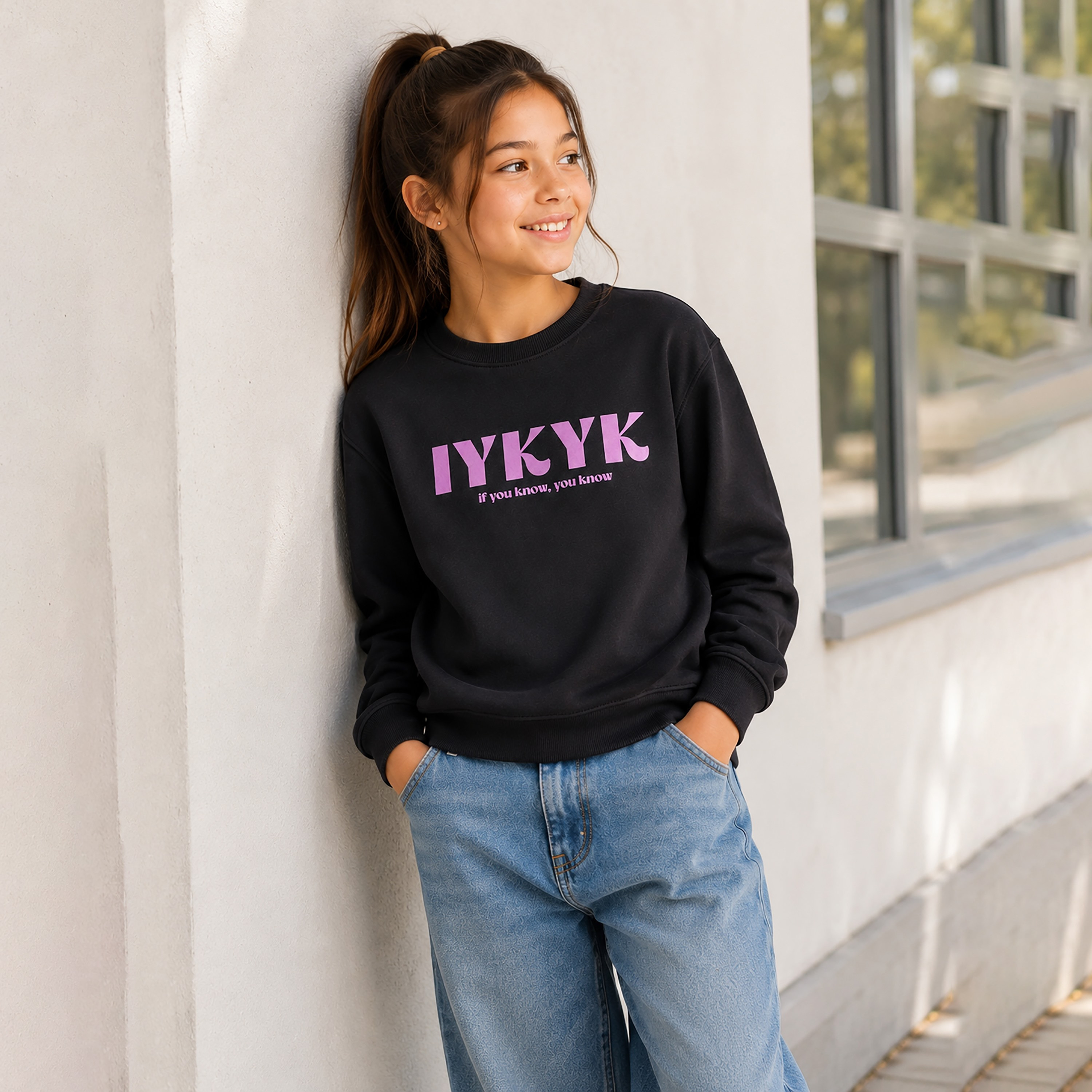 Victor and Jane Embroidered Long Sleeves Crew Neck Sweatshirt-girls-clothing-sweatshirts-image-2