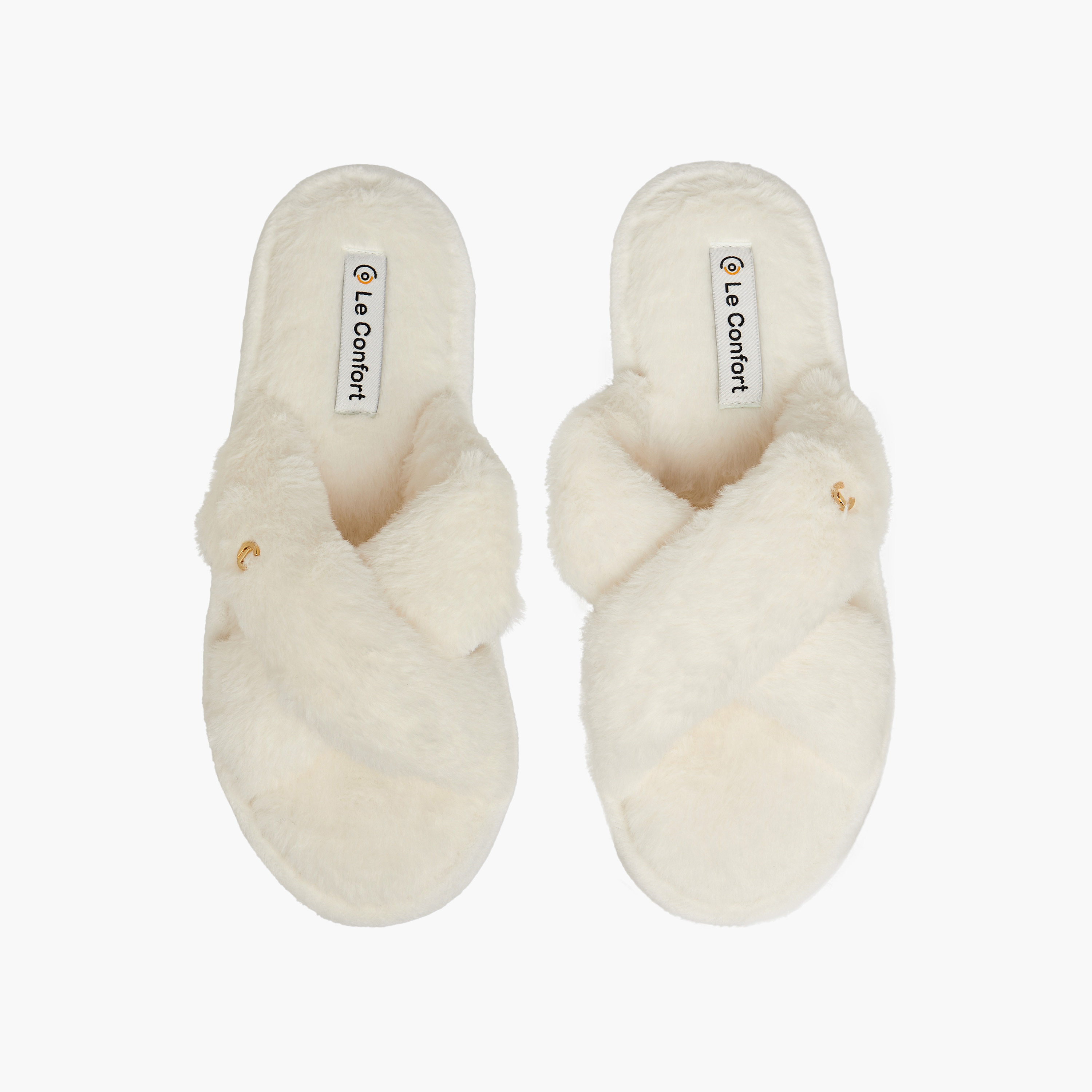 شبشب غرفة نوم بارز الملمس بحزام متقاطع من لو كونفورت-women-shoes-bedroomslippers-image-1