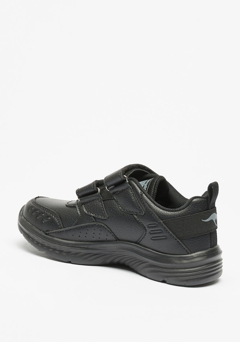 KangaROOS Textured Sneakers with Hook and Loop Closure-Girl%27s School Shoes-image-1