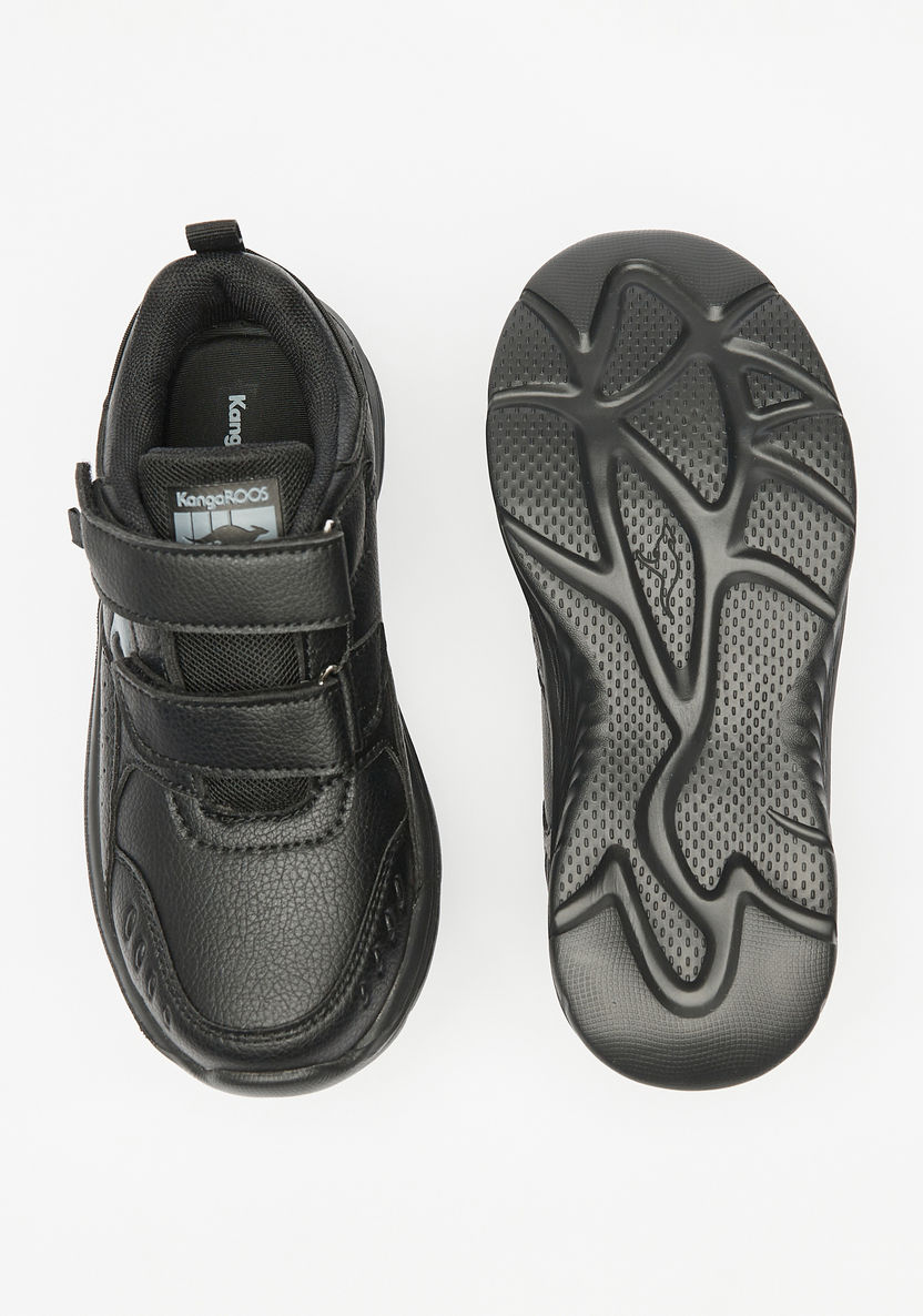 KangaROOS Textured Sneakers with Hook and Loop Closure-Girl%27s School Shoes-image-3
