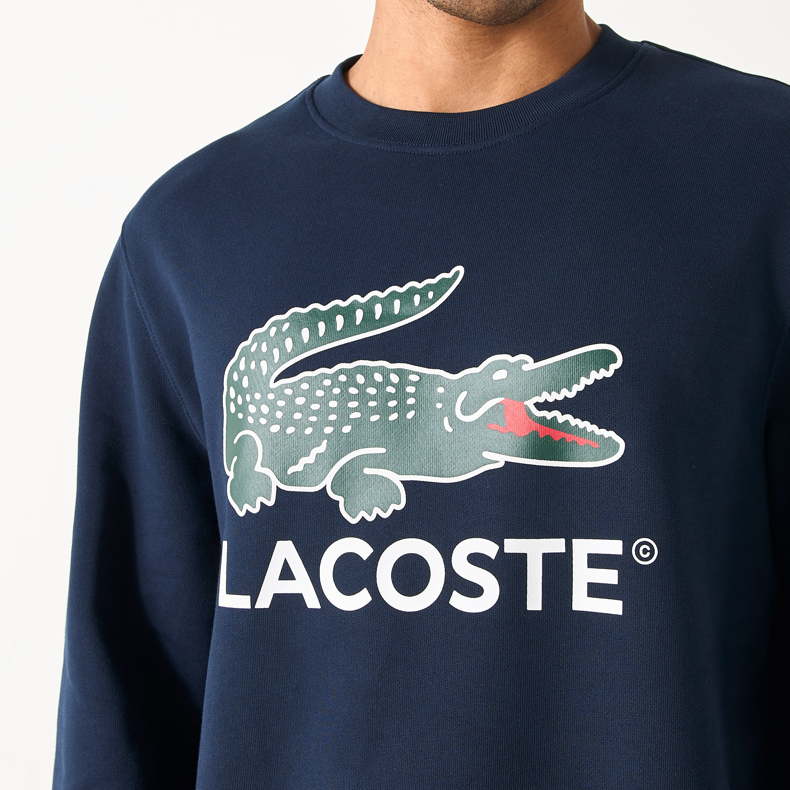 Lacoste Printed Crew Neck Sweatshirt with Long Sleeves-men-winterwear-hoodiesandsweatshirts-image-3