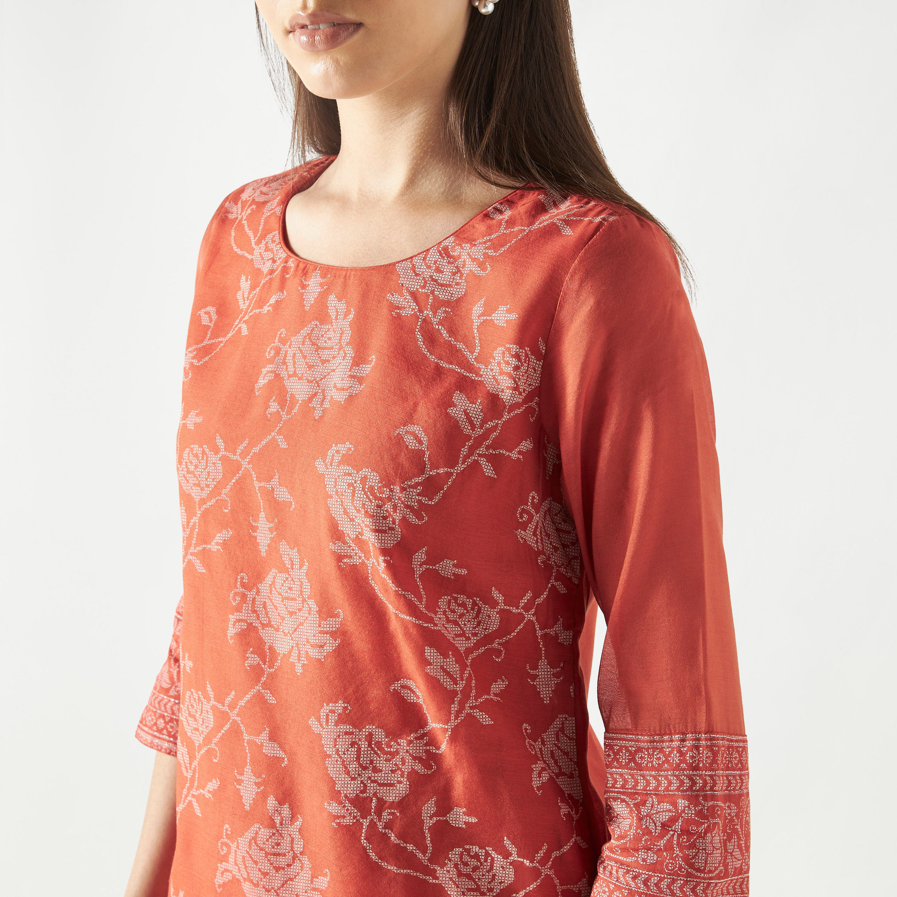 كورتا تقليدية بطبعات زهور من بيبا-women-clothing-ethnicwear-kurtas-image-4