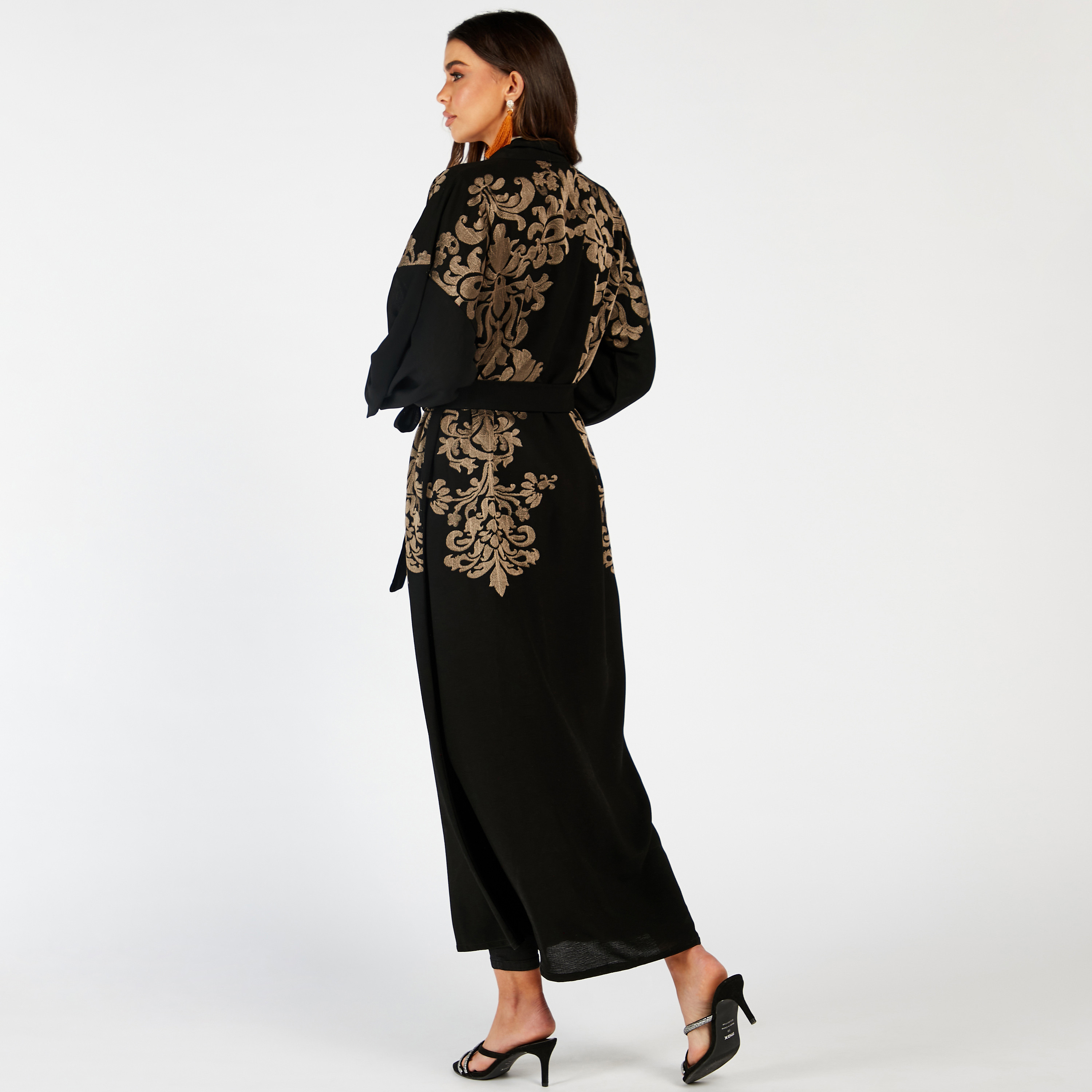 Nukhbaa Embroidered Open Front Abaya and Hijab Set-women-arabicclothing-abayas-image-6