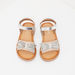 Flat Sandals with Embellished Bow Accent-Girl%27s Sandals-thumbnail-1