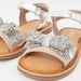 Flat Sandals with Embellished Bow Accent-Girl%27s Sandals-thumbnailMobile-2