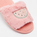 Plush Detail Bedroom Slippers with Embroidered Watermelon Applique-Girl%27s Bedroom Slippers-thumbnailMobile-4