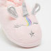 Unicorn Embroidered Bedroom Slide Slippers with Elastic Strap-Girl%27s Bedroom Slippers-thumbnailMobile-3