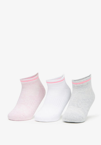 Dash Striped Ankle Length Socks - Set of 3-Girl%27s Socks & Tights-image-0