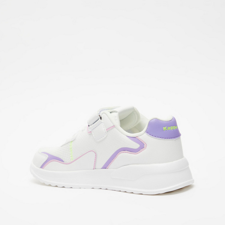 Kappa Girls' Panelled Walking Shoes with Hook and Loop Closure