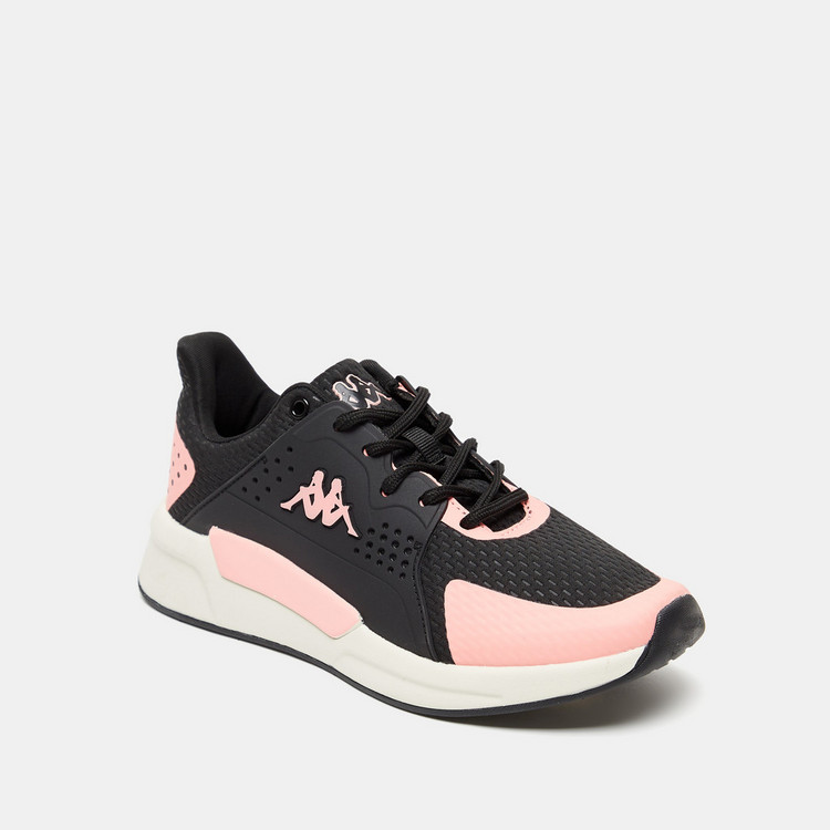 Kappa Women's Textured Walking Shoes with Lace-Up Closure