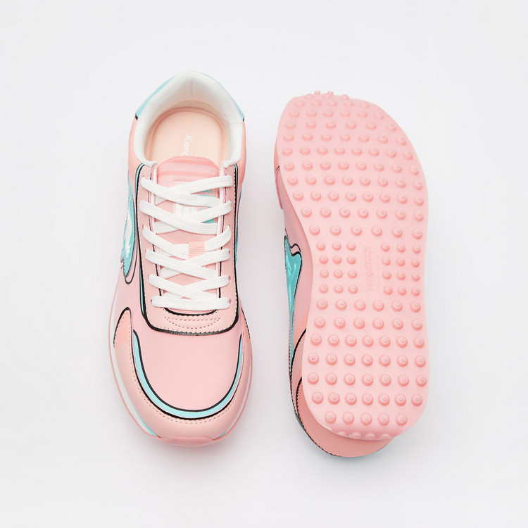 KangaROOS Women's Textured Lace-Up Walking Sneakers