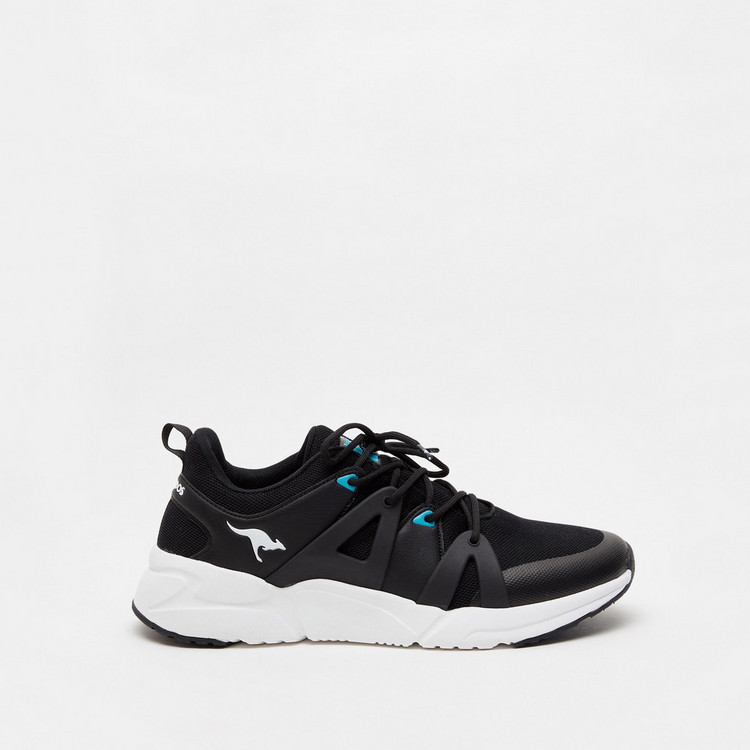 KangaROOS Men's Textured Sneakers with Lace-Up Closure