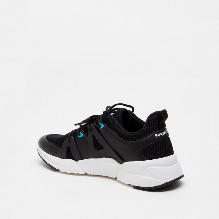 KangaROOS Men's Textured Sneakers with Lace-Up Closure