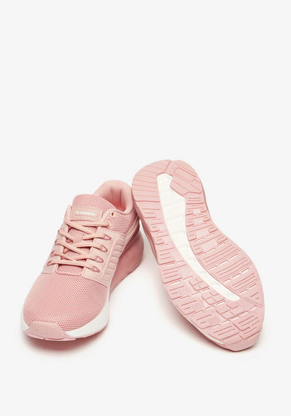 Kappa Women's Textured Sneakers with Lace-Up Closure-Women%27s Sneakers-image-1