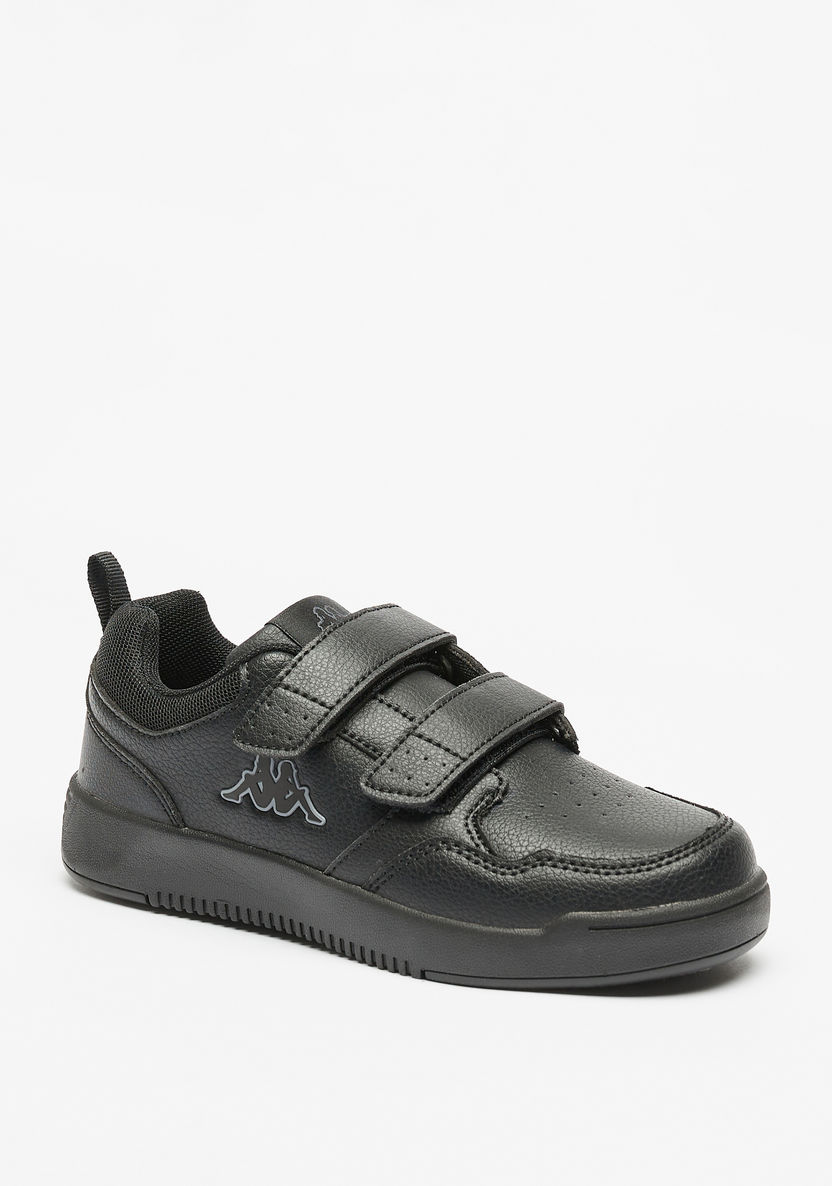 Kappa Textured Sneakers with Hook and Loop Closure-Boy%27s School Shoes-image-0