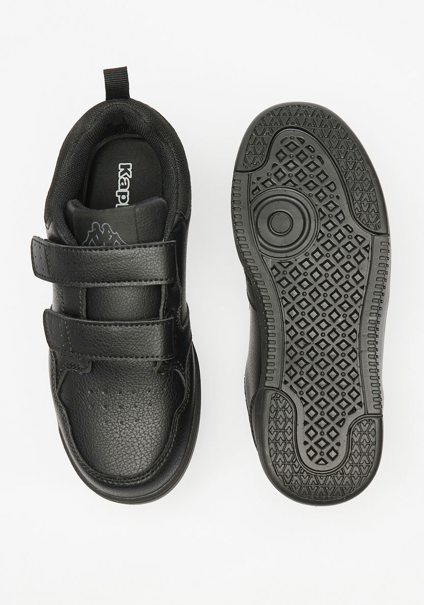 Kappa Textured Sneakers with Hook and Loop Closure-Boy%27s School Shoes-image-3