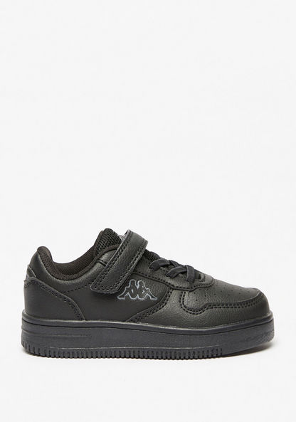 Kappa Boys' Textured Sneakers with Hook and Loop Closure-Boy%27s School Shoes-image-0