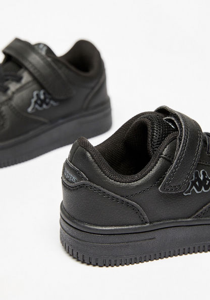 Kappa Boys' Textured Sneakers with Hook and Loop Closure-Boy%27s School Shoes-image-2