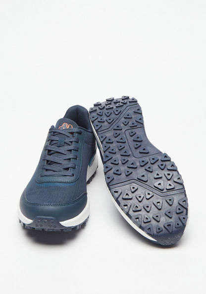 Kappa Men's Textured Walking Shoes with Lace-Up Closure-Men%27s Sports Shoes-image-2