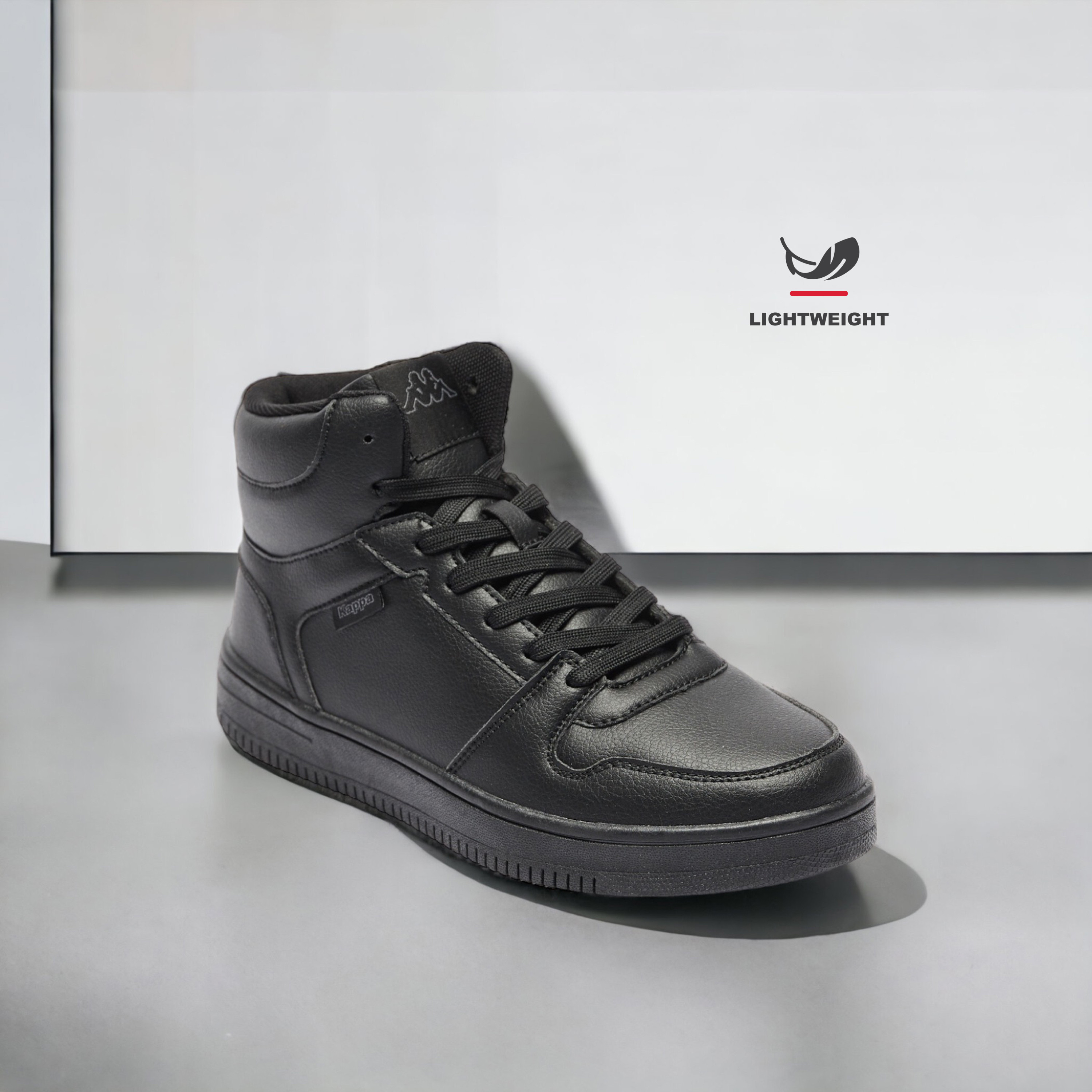 حذاء سنيكرز خفيف الوزن سادة برقبة عالية ورباط للنساء من كابا-women-shoes-sneakers-image-1