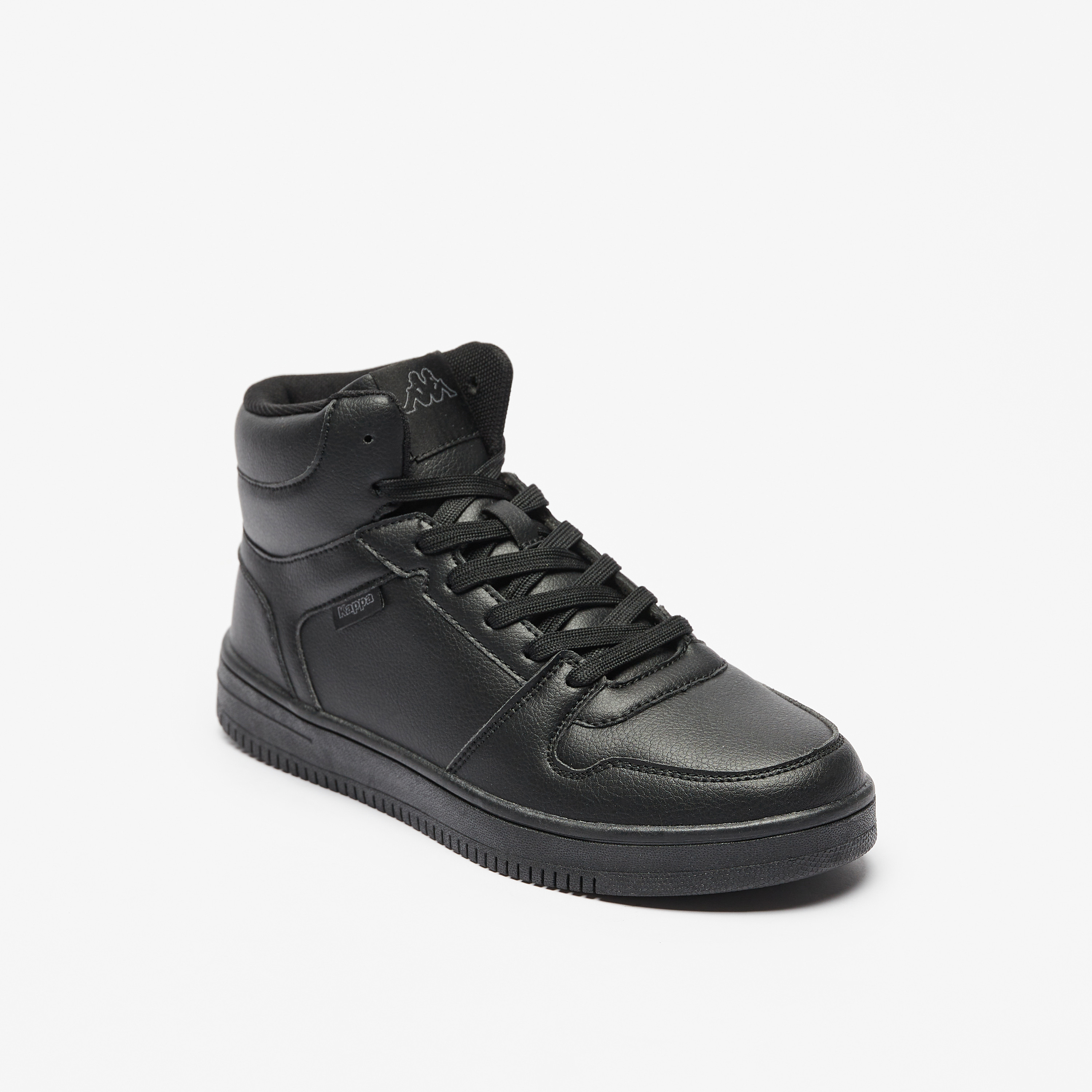 حذاء سنيكرز خفيف الوزن سادة برقبة عالية ورباط للنساء من كابا-women-shoes-sneakers-image-2
