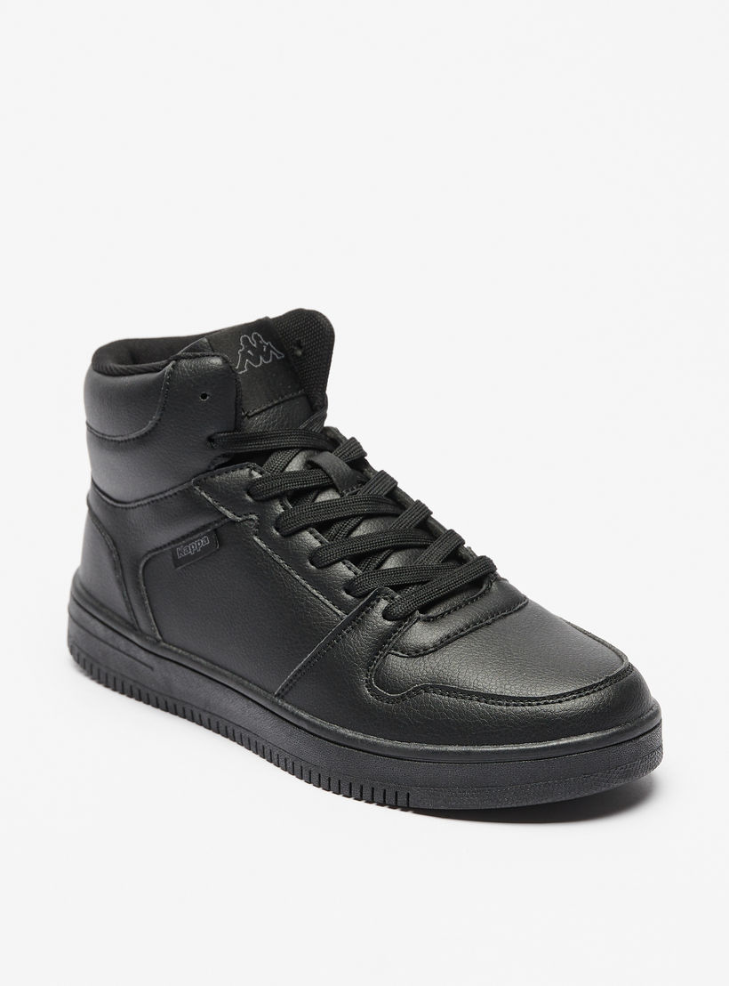 حذاء سنيكرز خفيف الوزن سادة برقبة عالية ورباط للنساء من كابا-women-shoes-sneakers-image-2