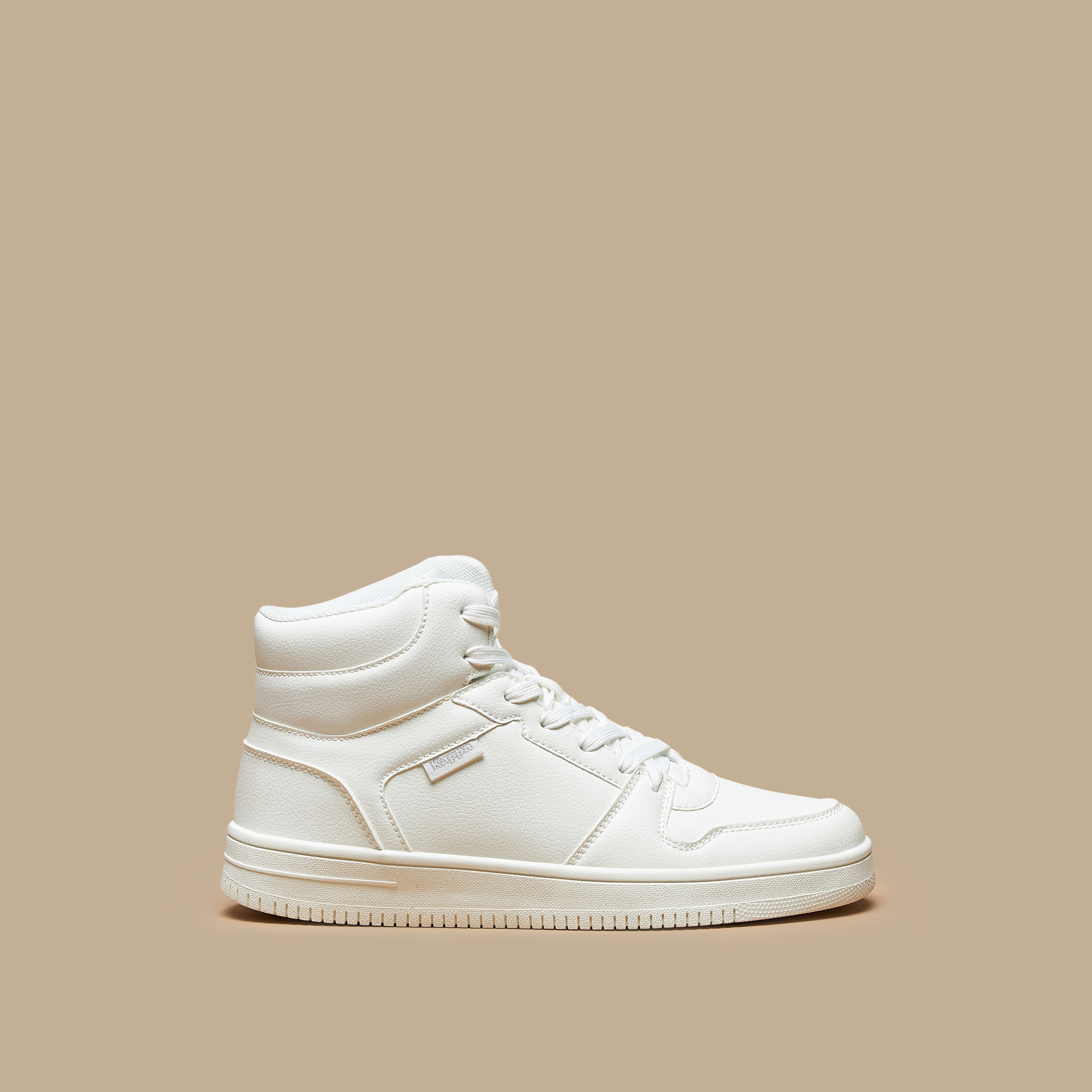 Kappa Women's Solid High-Top Lightweight Sneakers with Lace-Up Closure-women-shoes-sneakers-image-3