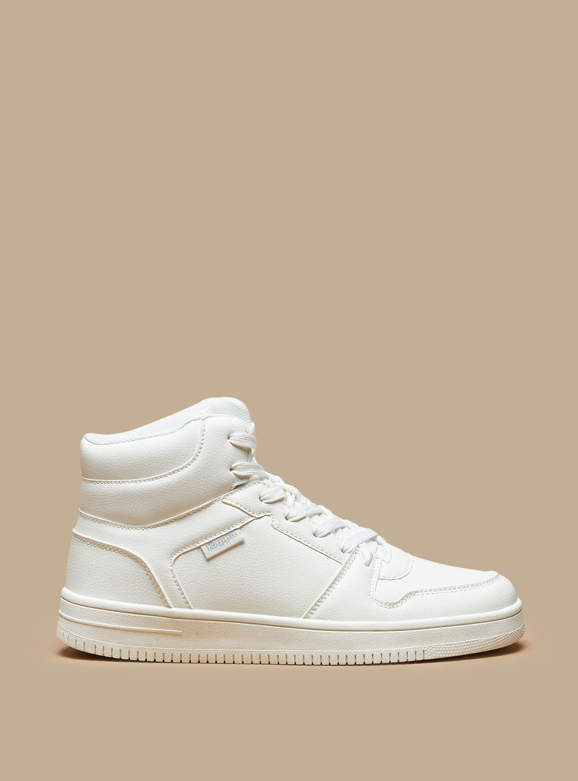 Kappa Women's Solid High-Top Lightweight Sneakers with Lace-Up Closure-women-shoes-sneakers-image-3