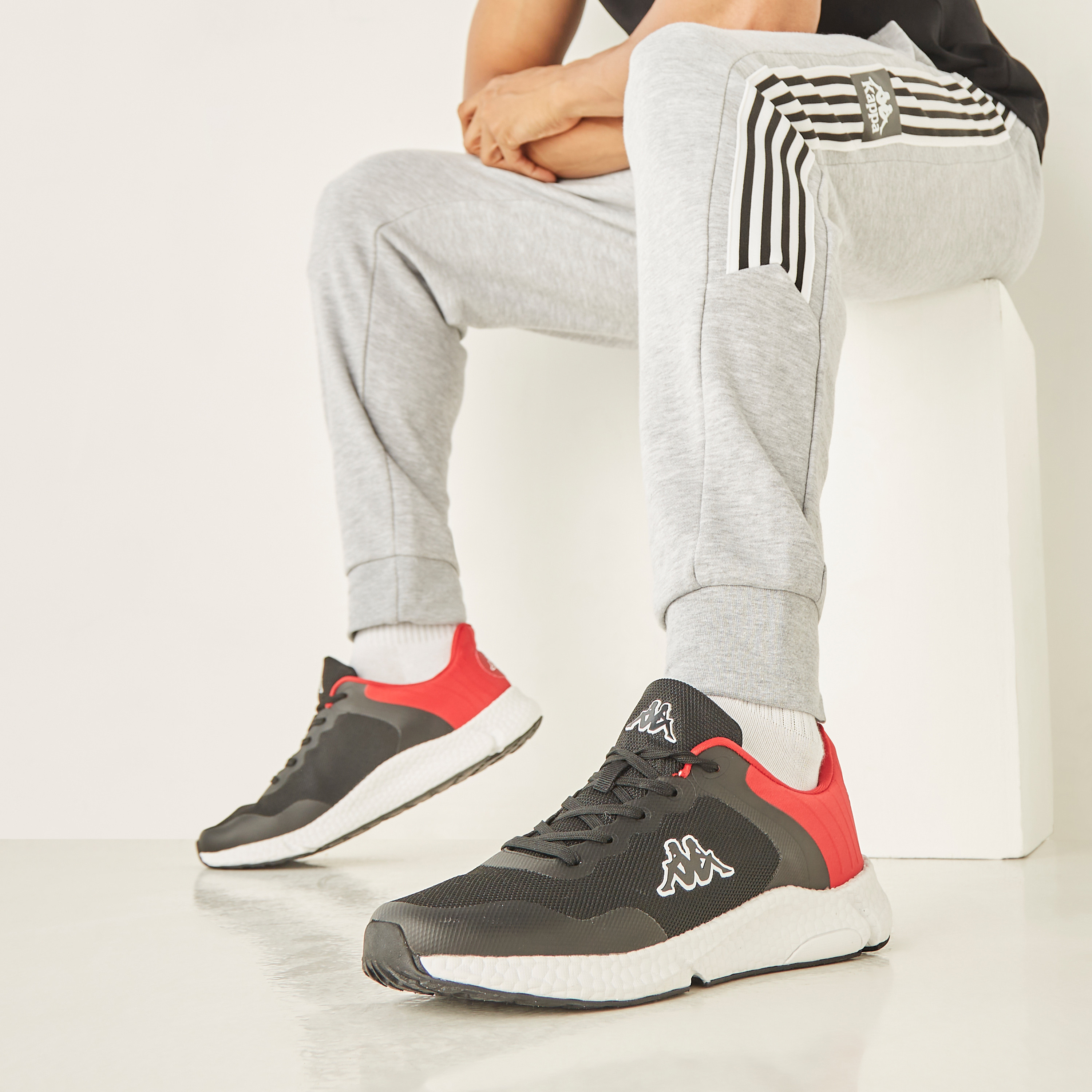 Kappa Men's Colourblock Lace-Up Walking Shoes-sports-men-shoes-image-2