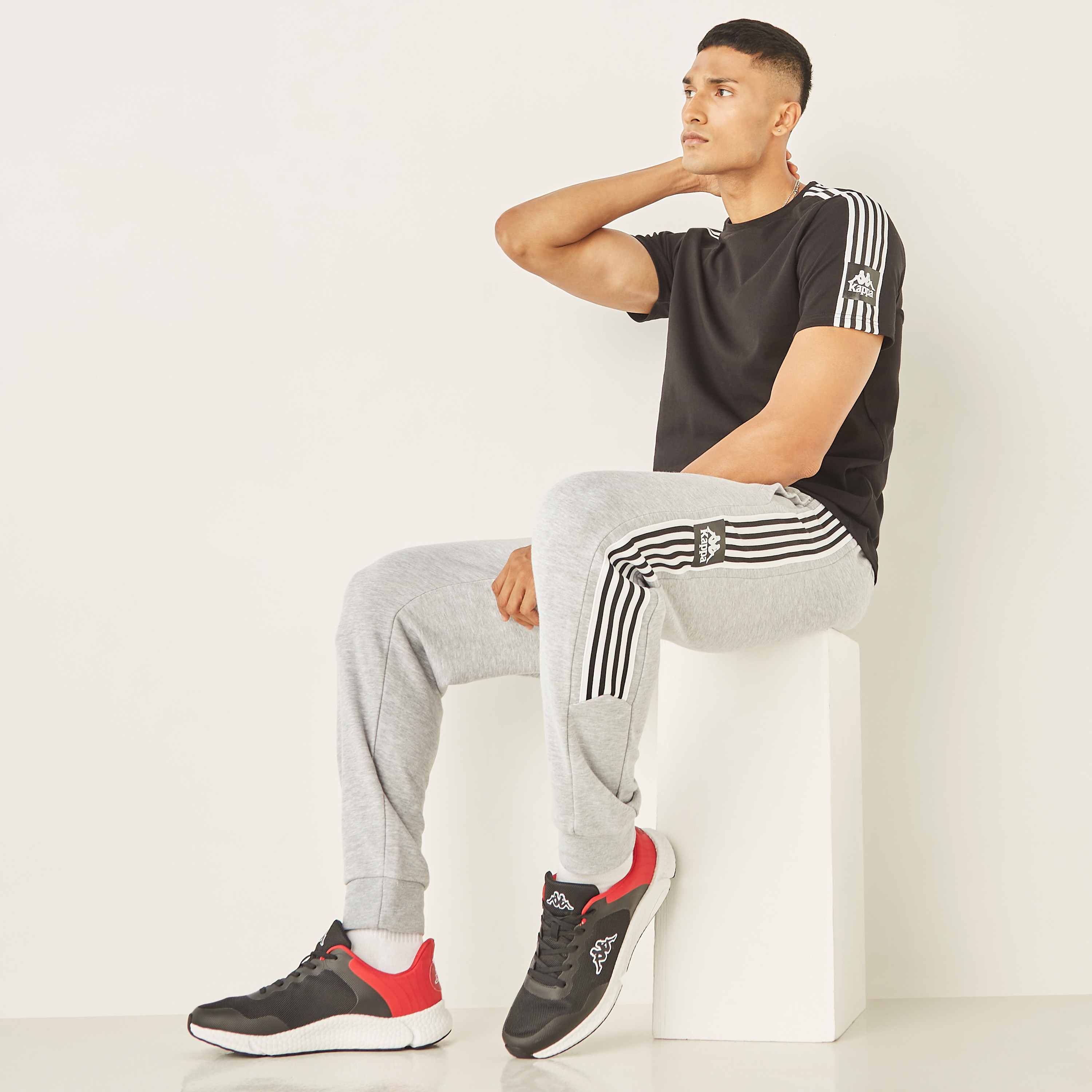 Kappa Men's Colourblock Lace-Up Walking Shoes-sports-men-shoes-image-6