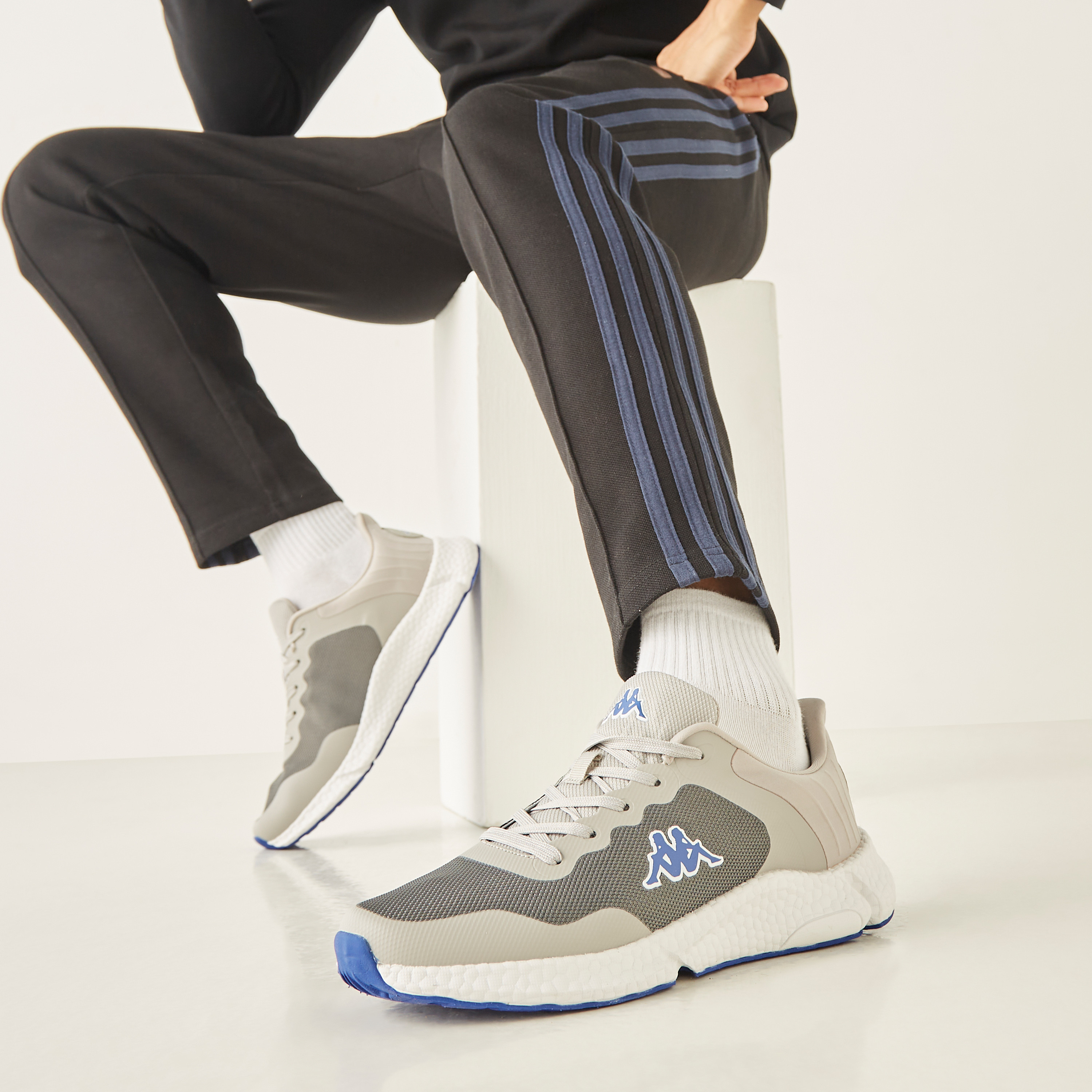 Kappa Men's Colourblock Lace-Up Walking Shoes-sports-men-shoes-image-9