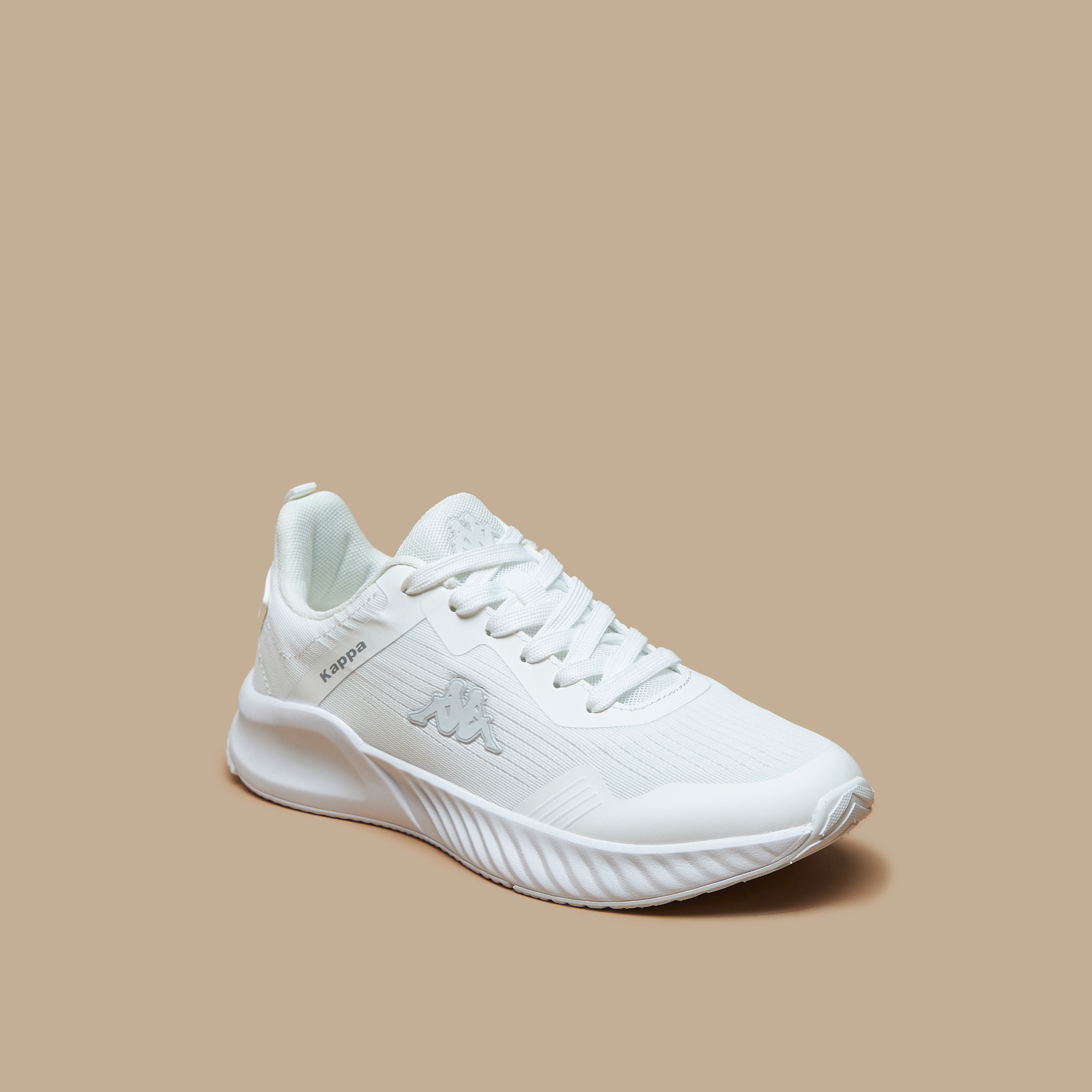 Kappa Women's Textured Walking Shoes with Lace-Up Closure-sports-women-shoes-image-1