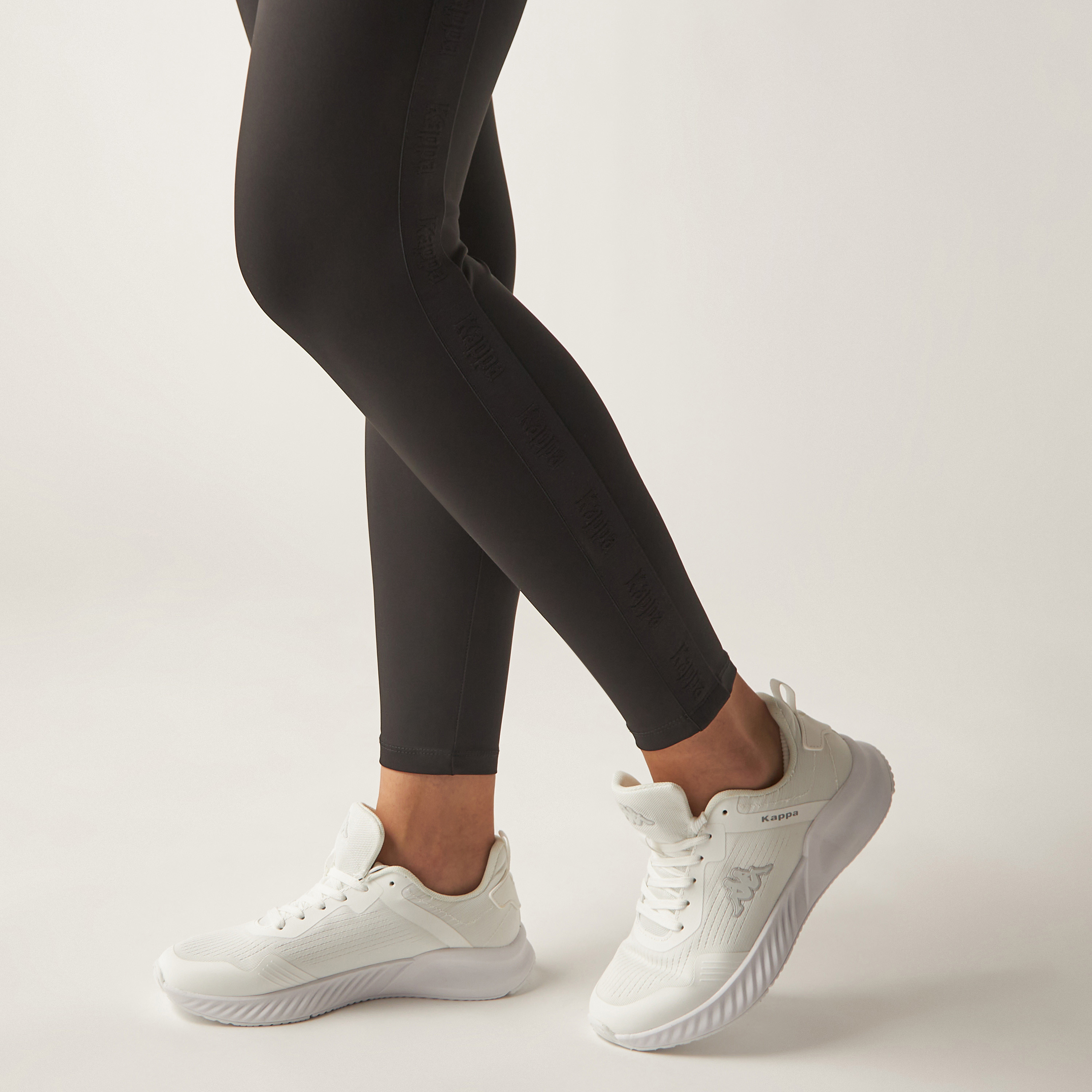 Kappa Women's Textured Walking Shoes with Lace-Up Closure-sports-women-shoes-image-2