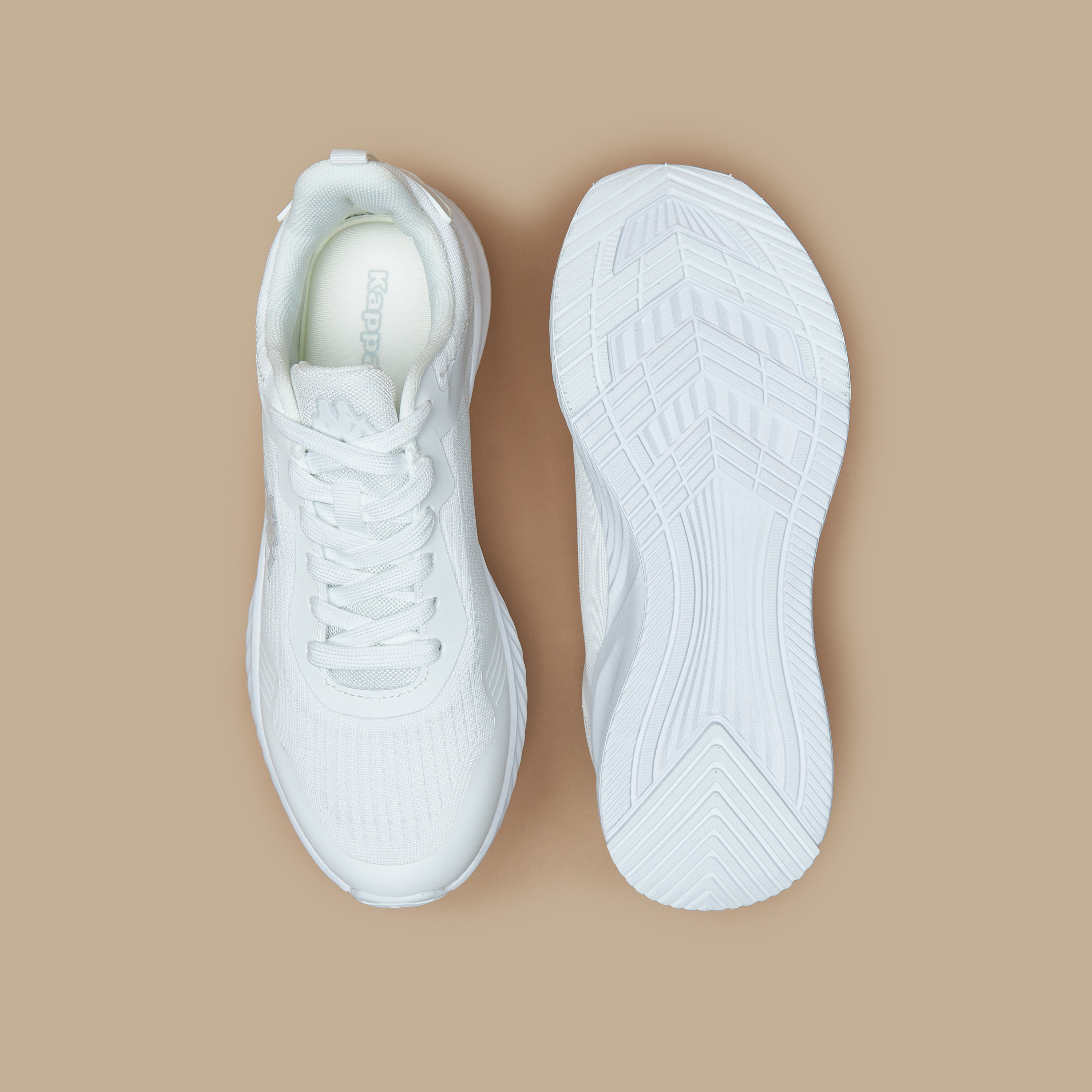 Kappa Women's Textured Walking Shoes with Lace-Up Closure-sports-women-shoes-image-5
