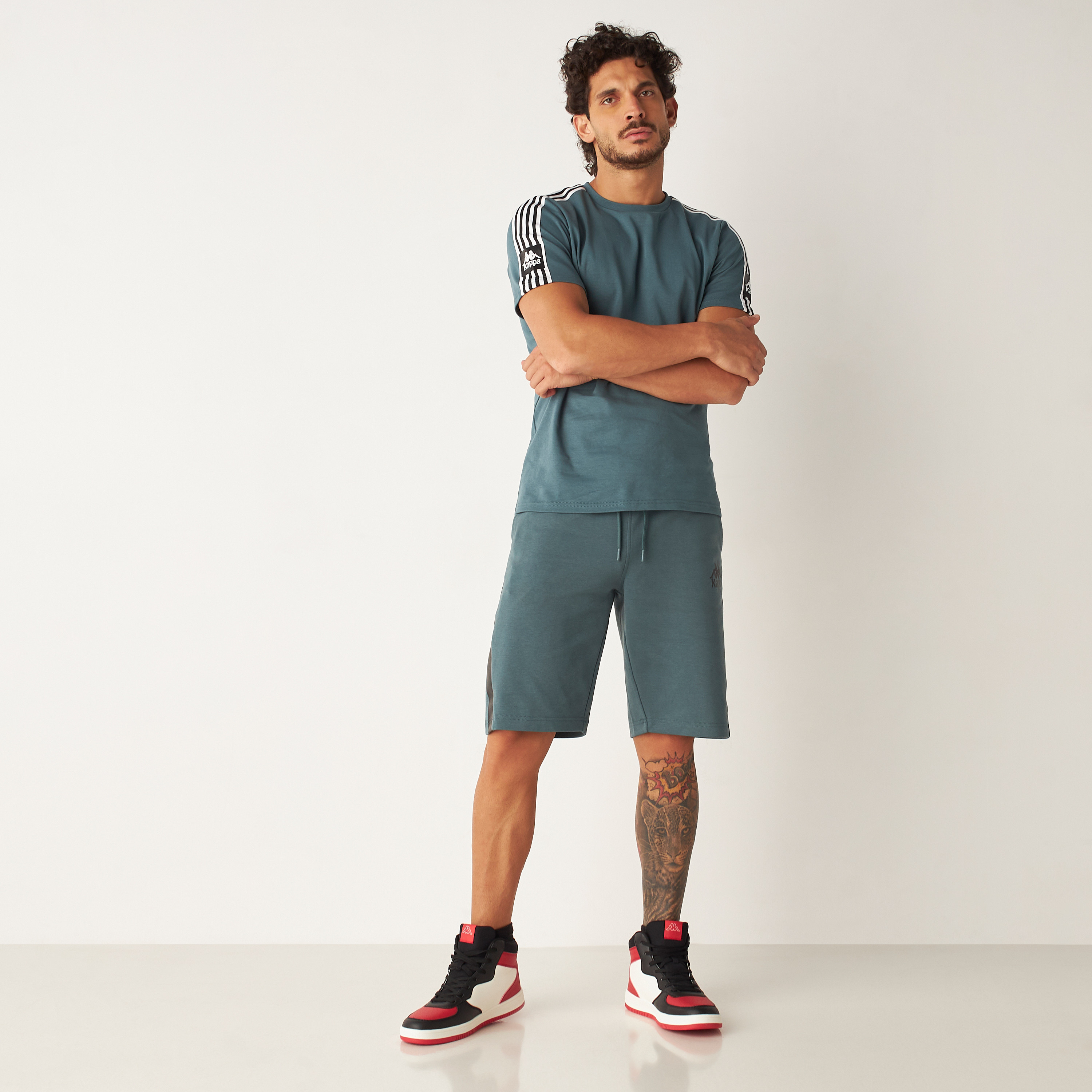 حذاء سنيكرز بقصة مرتفعة وبرباط إغلاق للرجال من كابا-men-shoes-sneakers-image-6