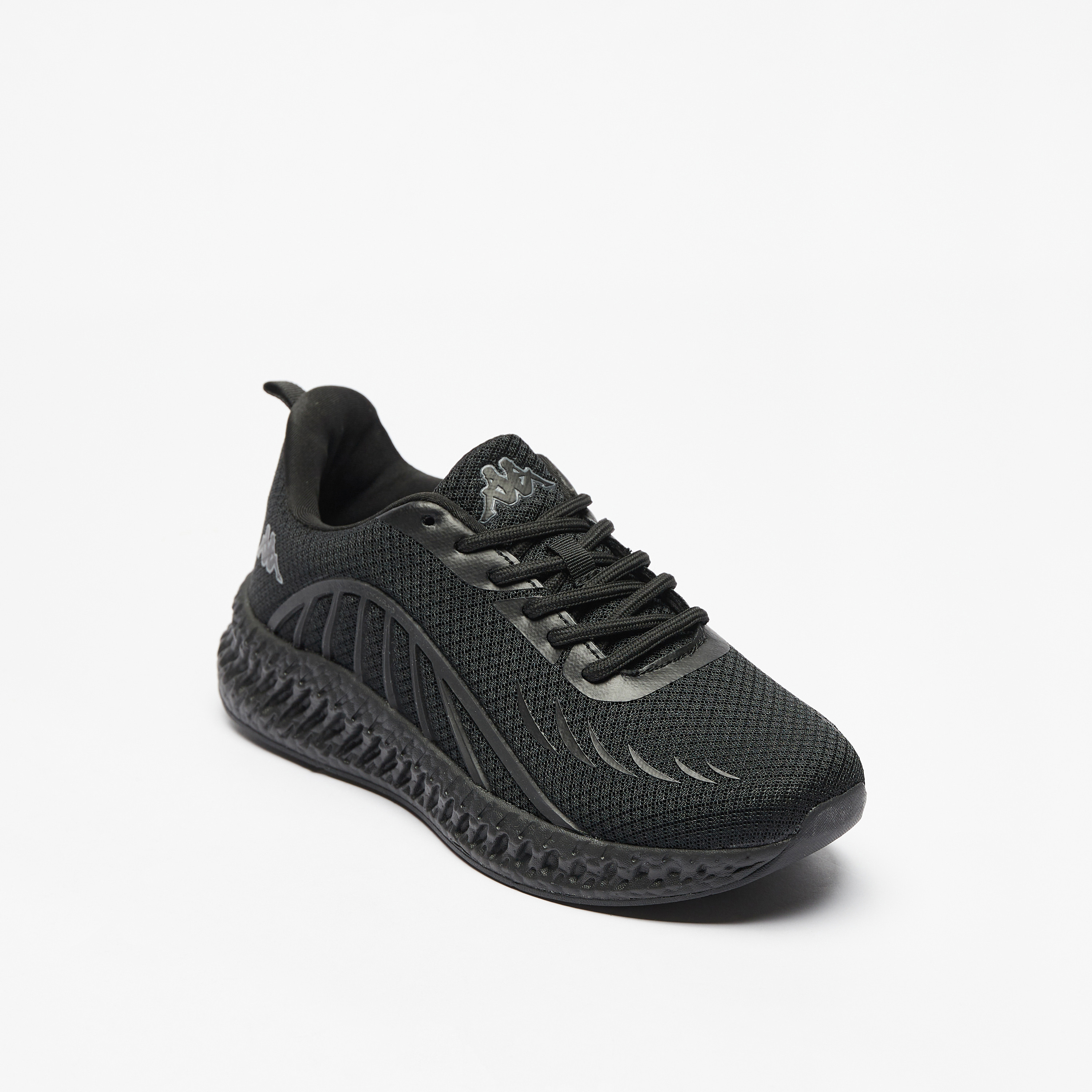 Kappa Women's Textured Lace-Up Sports Shoes with Cushioning-sports-women-shoes-image-1