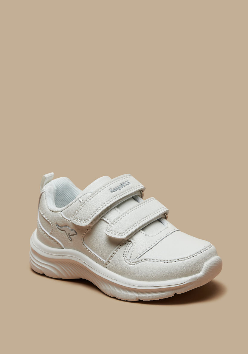 KangaROOS Textured Sneakers with Hook and Loop Closure-Boy%27s School Shoes-image-0