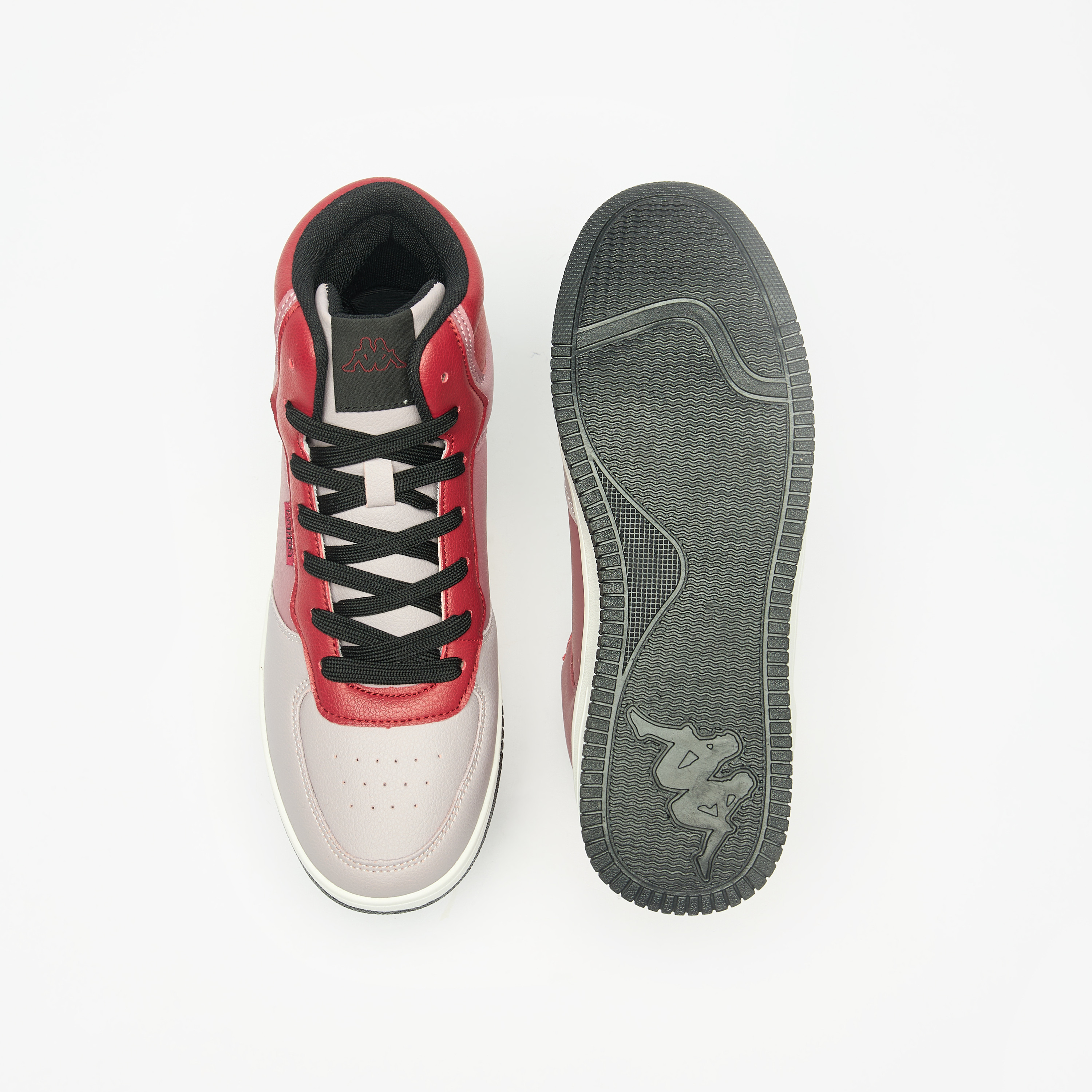 Kappa Women's Panelled Lace-Up High Top Sneakers with Cushioning-women-shoes-sneakers-image-4