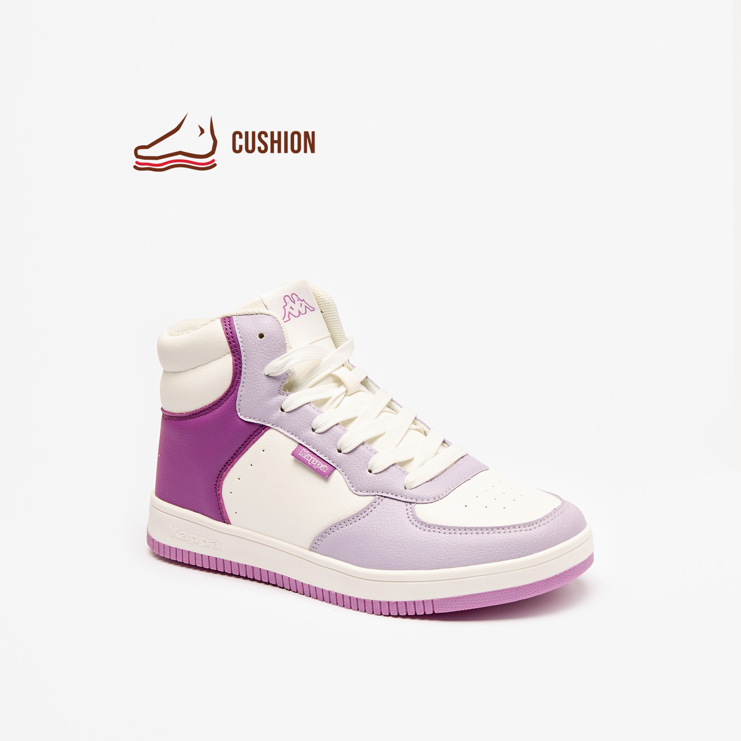 Kappa Women's Panelled Lace-Up High Top Sneakers with Cushioning-women-shoes-sneakers-image-6
