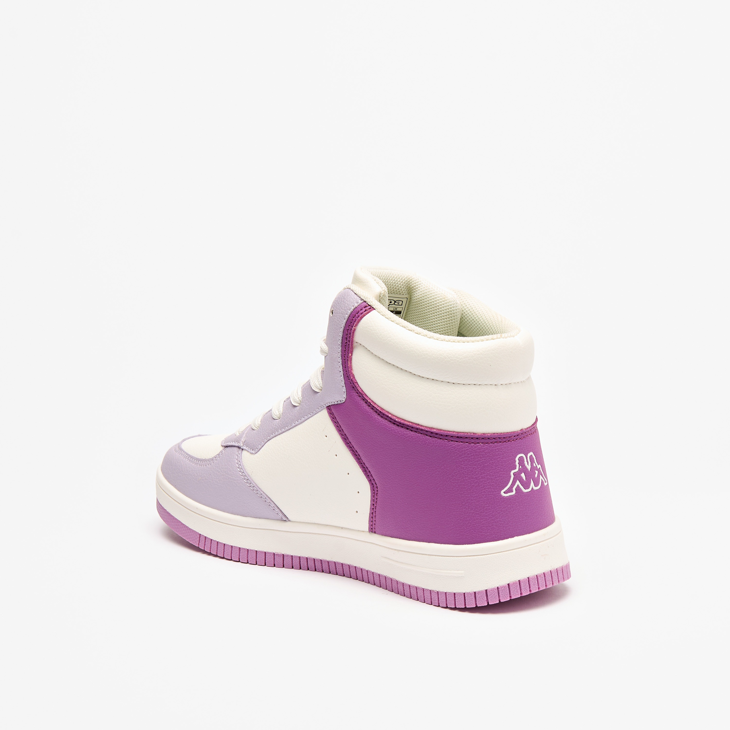 Kappa Women's Panelled Lace-Up High Top Sneakers with Cushioning-women-shoes-sneakers-image-7