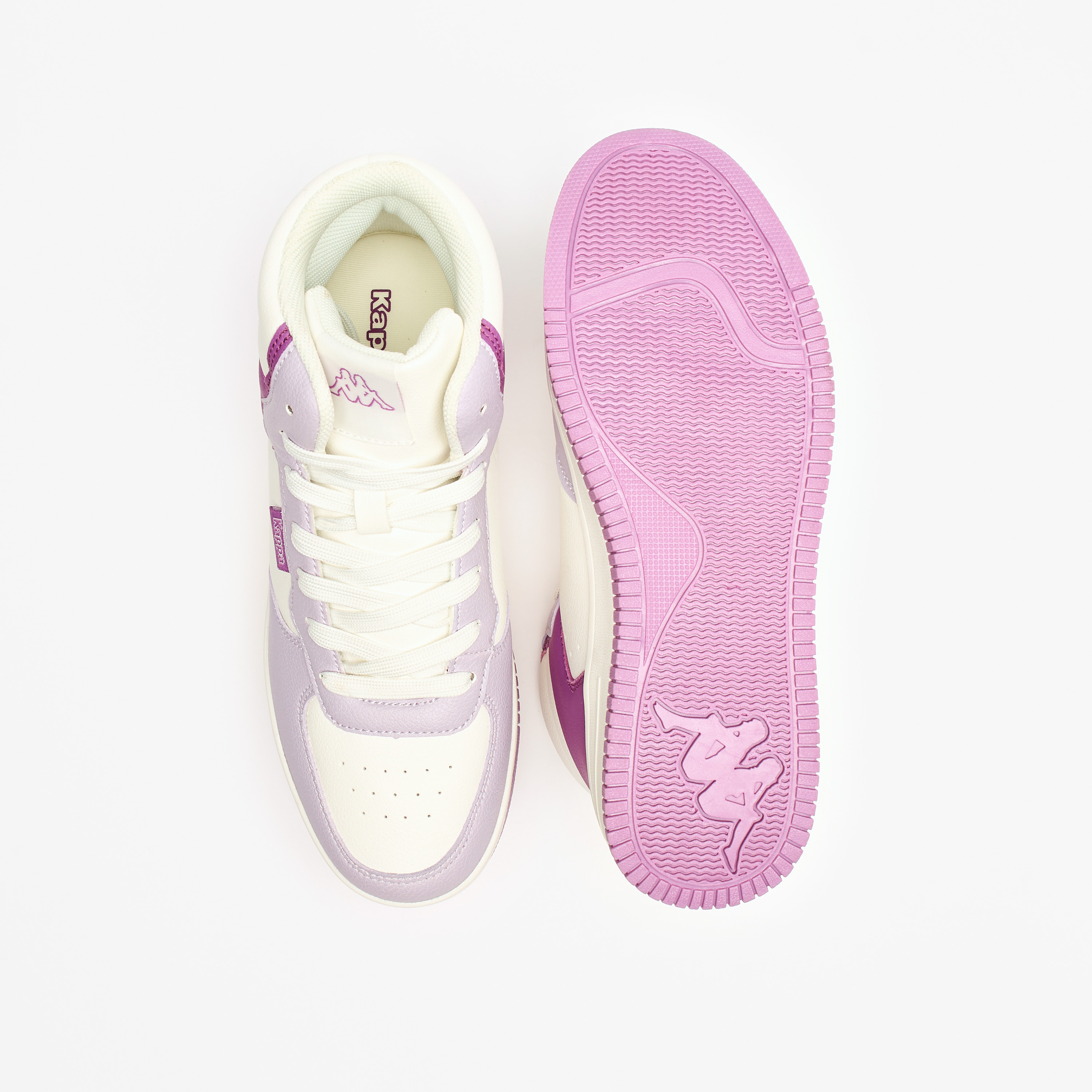 Kappa Women's Panelled Lace-Up High Top Sneakers with Cushioning-women-shoes-sneakers-image-9
