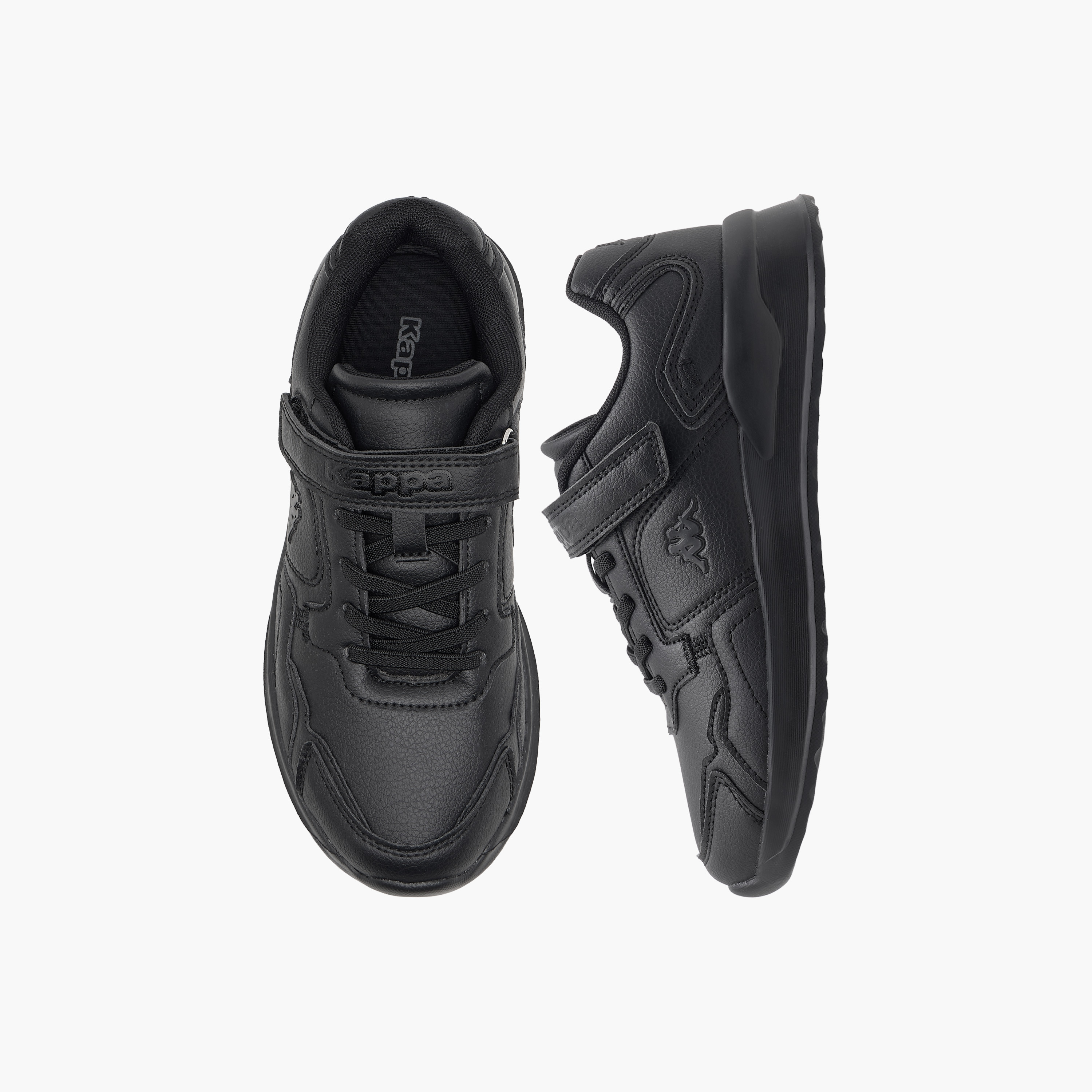 Kappa Kids' Logo Detail School Shoes with Hook and Loop Closure-boys-shoes-schoolshoes-image-1