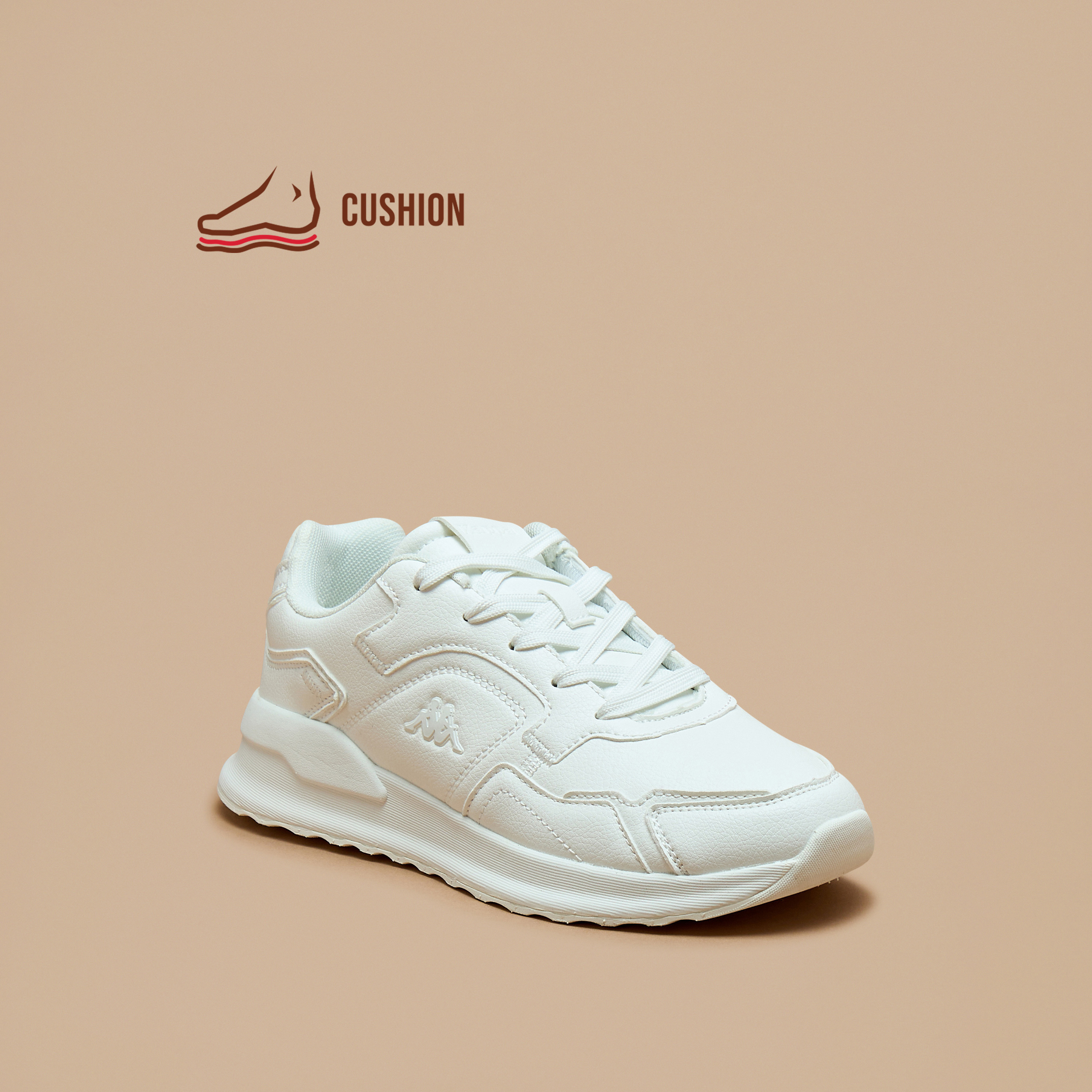 Kappa Women's Monotone Walking Shoes with Lace-Up Closure-women-shoes-sneakers-image-1