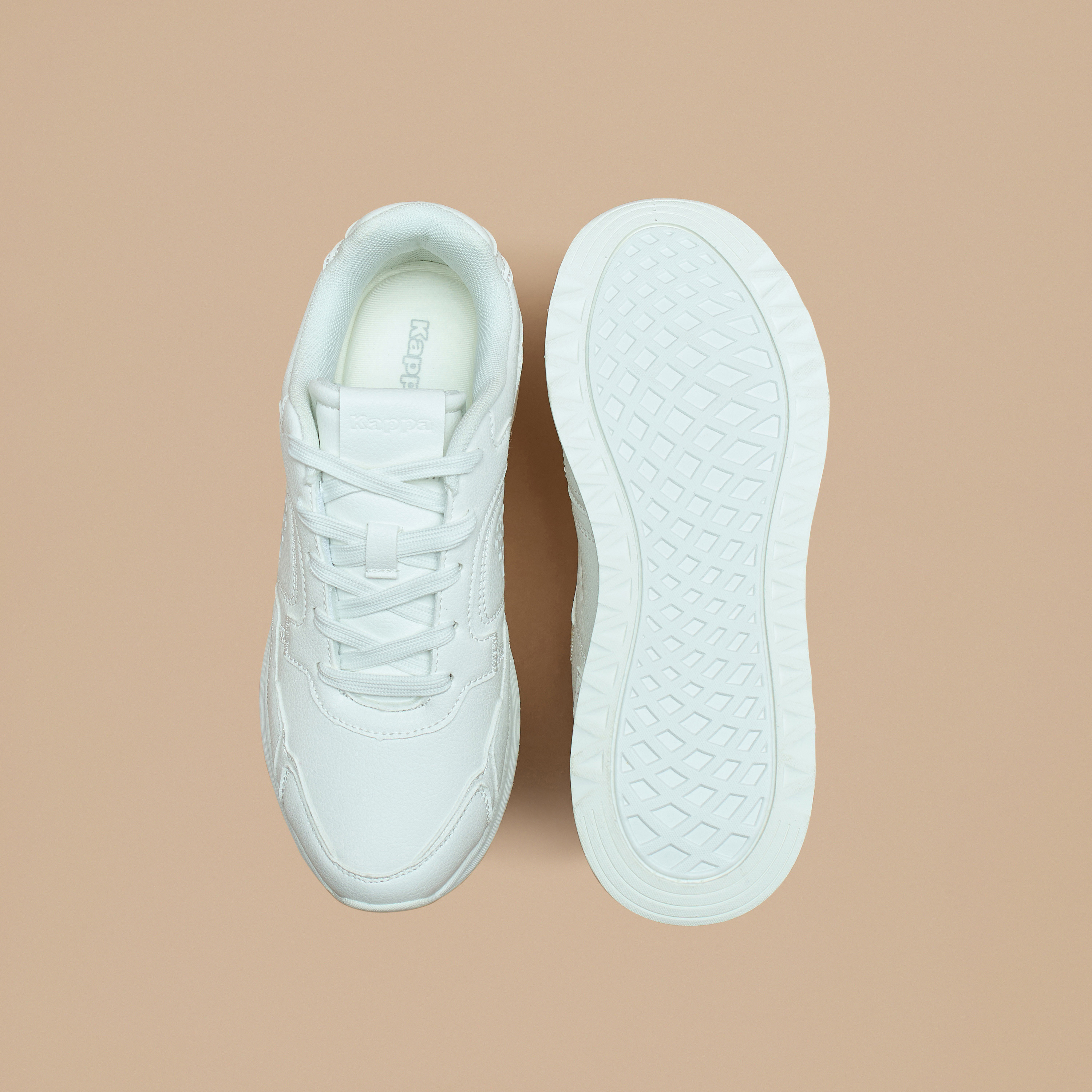 Kappa Women's Monotone Walking Shoes with Lace-Up Closure-women-shoes-sneakers-image-4