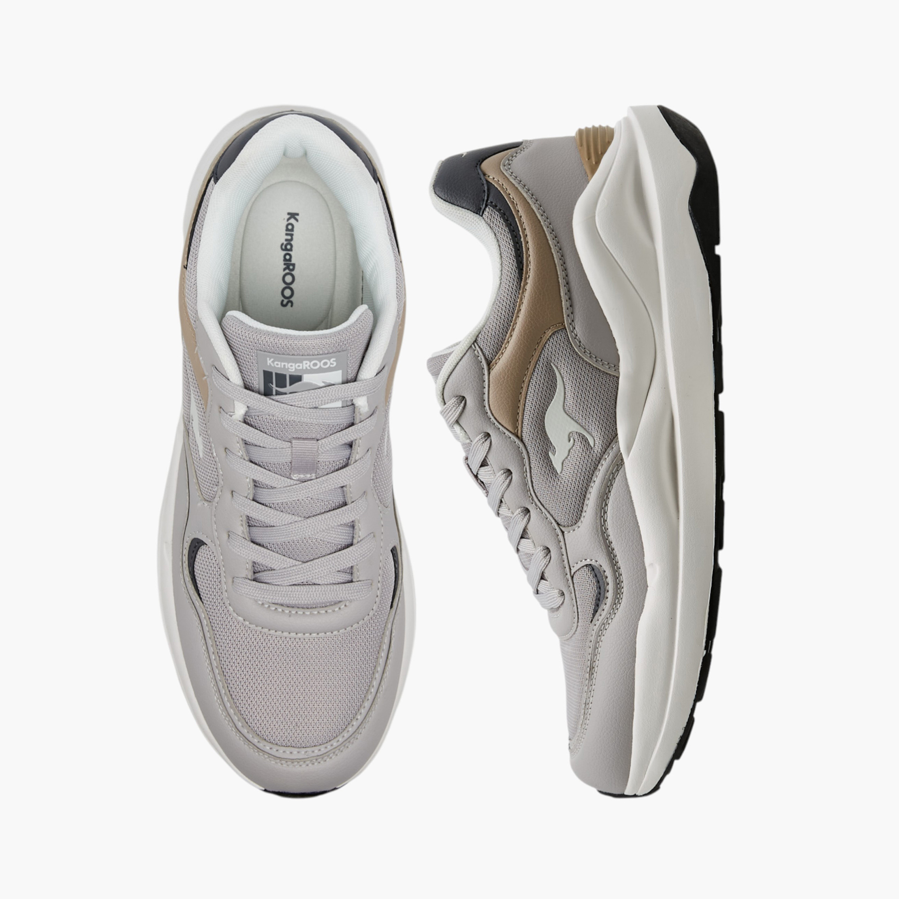 KangaROOS Men's Panelled Sports Shoes with Lace-Up Closure-sports-men-shoes-image-1