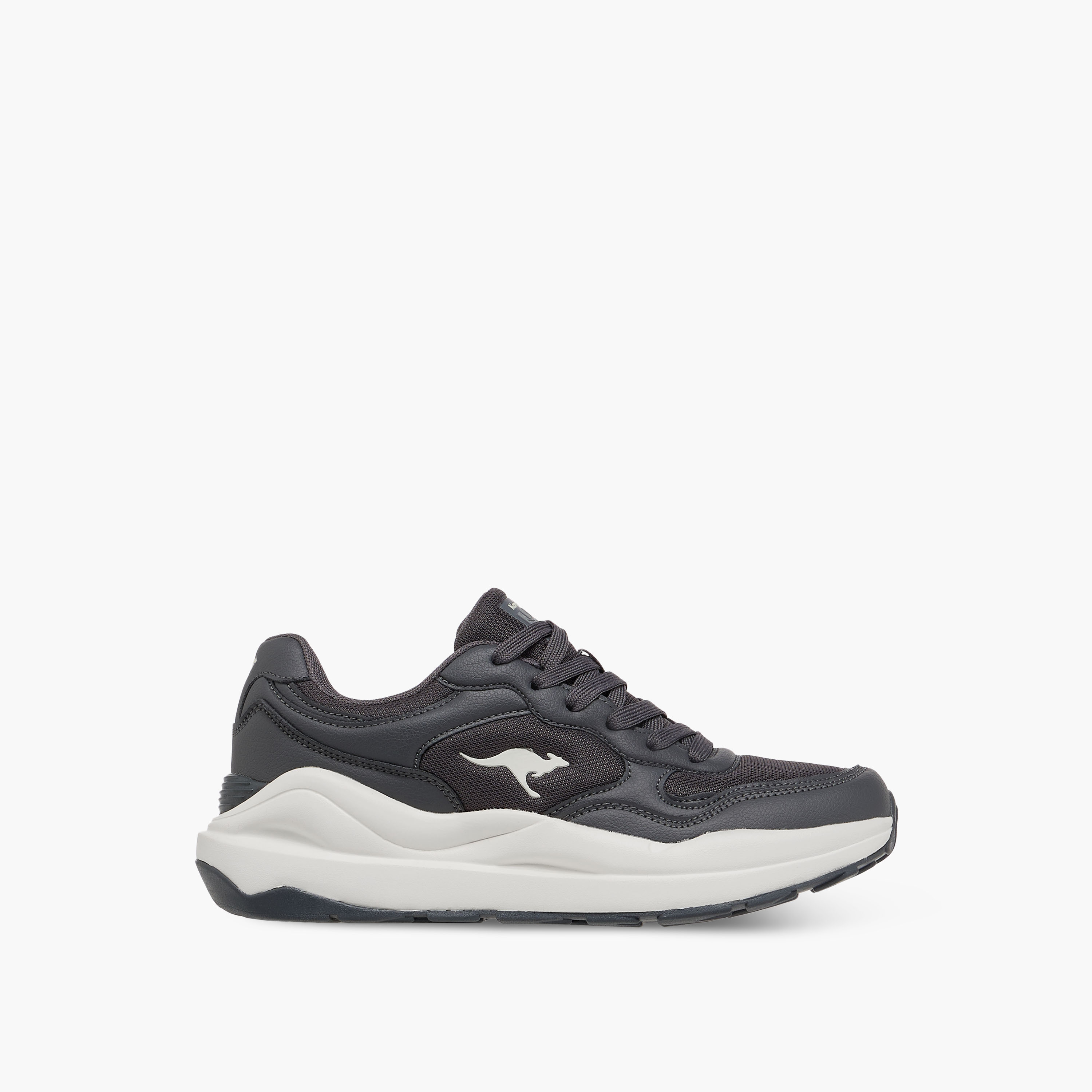 KangaROOS Women's Panelled Sports Shoes with Lace-Up Closure-women-shoes-sports-image-4