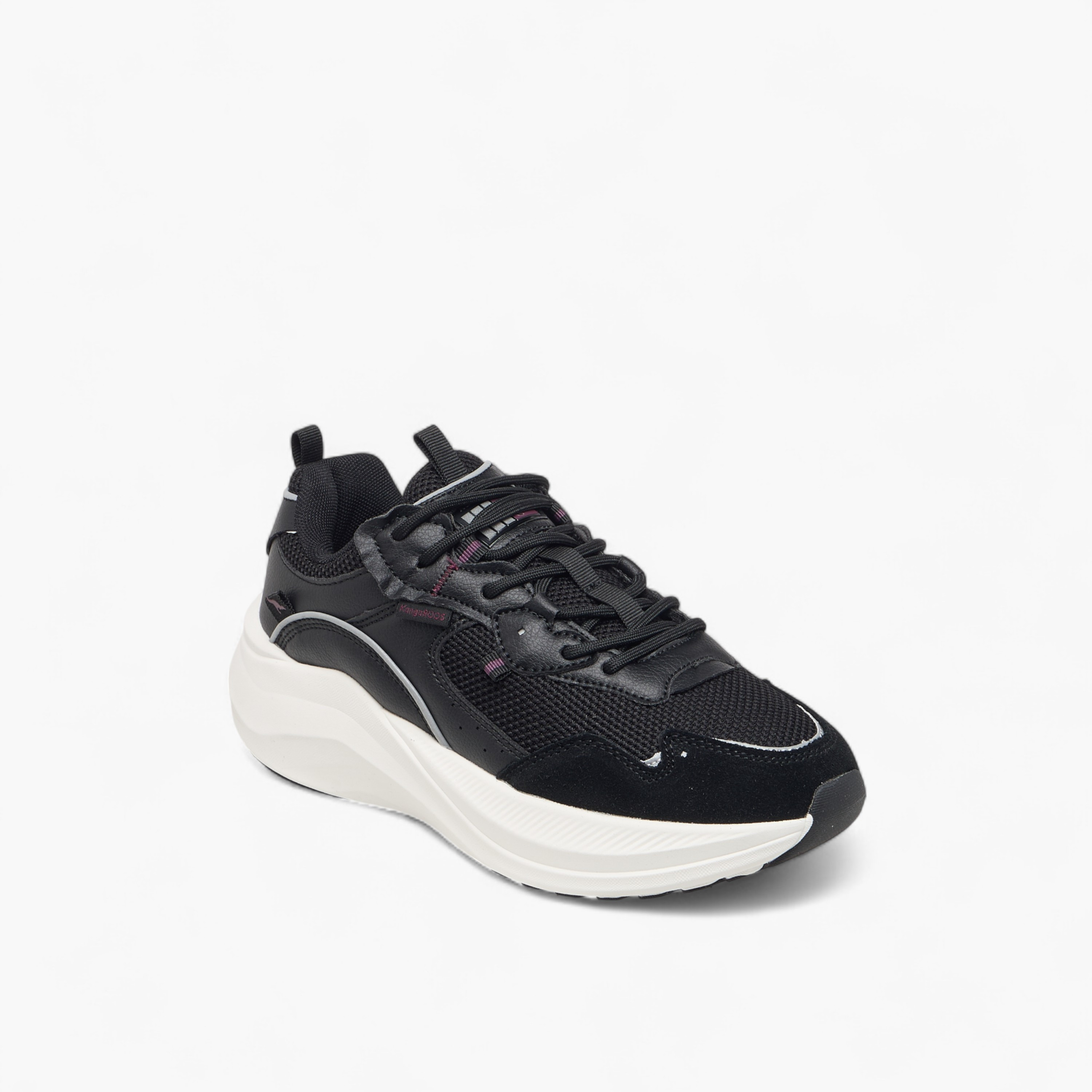 KangaROOS Women's Panelled Sports Shoes with Lace-Up Closure-women-shoes-sports-image-4