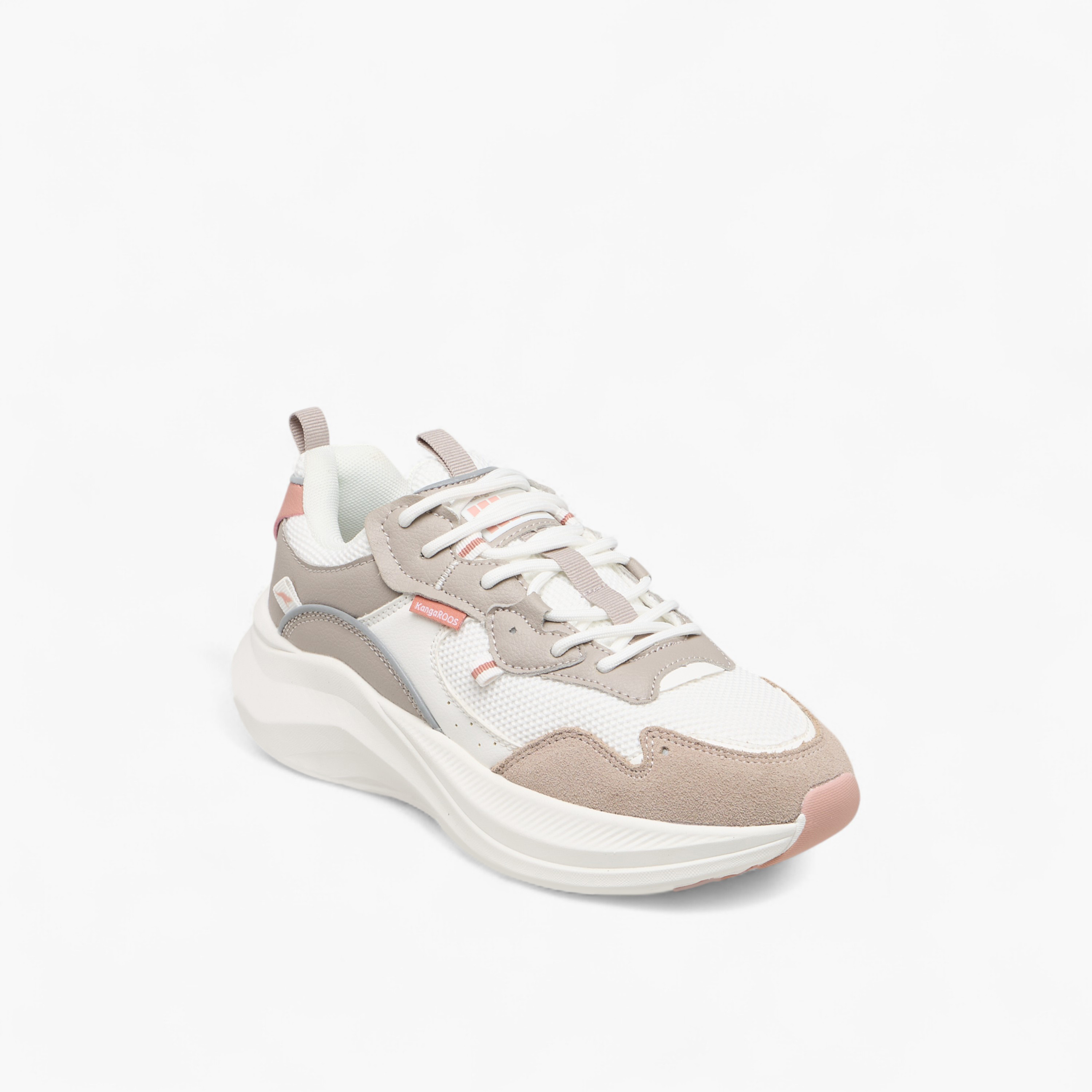 KangaROOS Women's Panelled Sports Shoes with Lace-Up Closure-women-shoes-sports-image-4