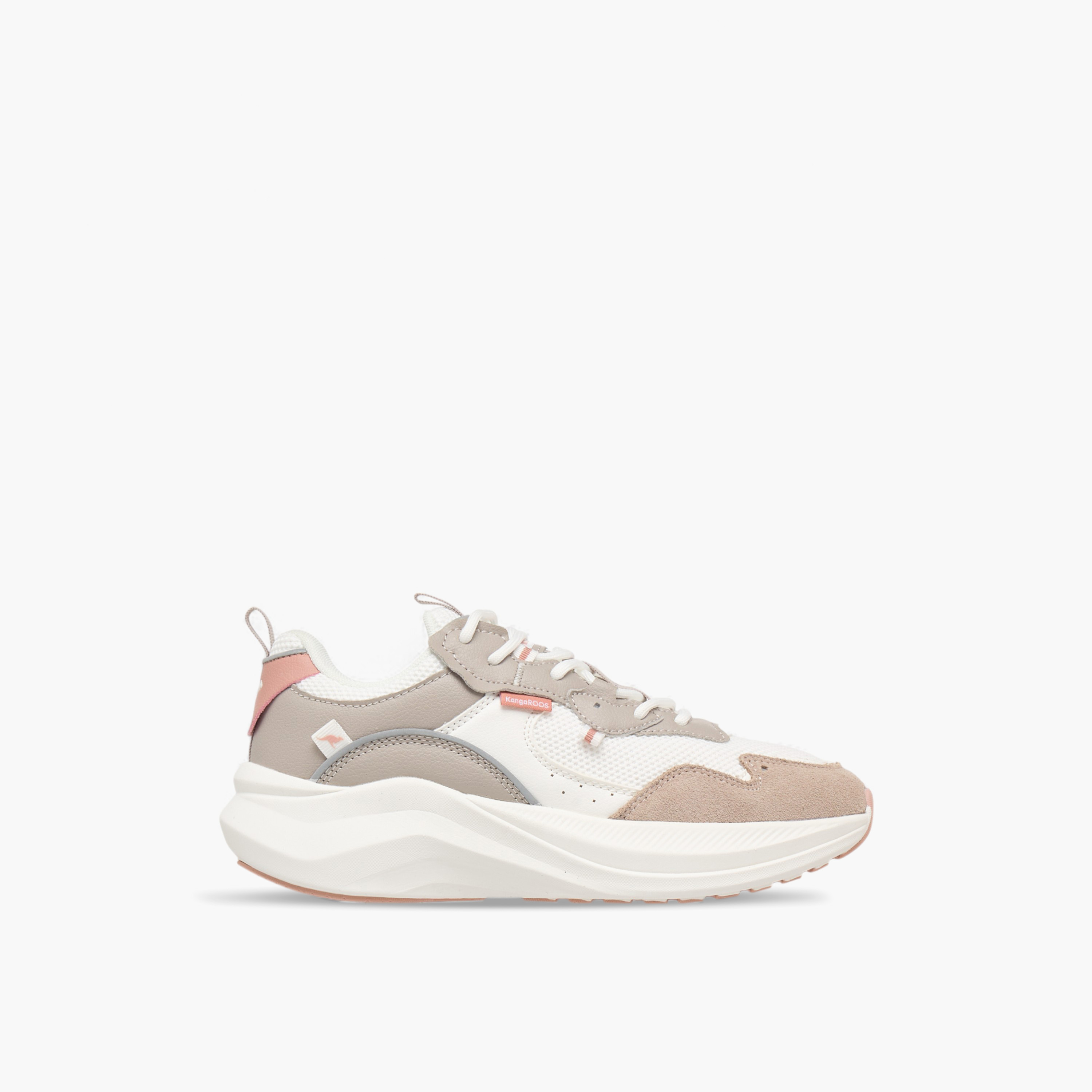 KangaROOS Women's Panelled Sports Shoes with Lace-Up Closure-women-shoes-sports-image-5