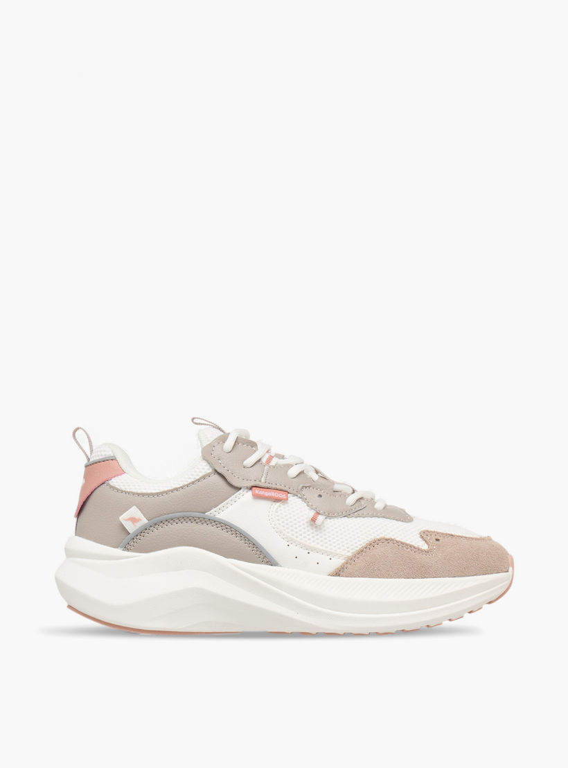 KangaROOS Women's Panelled Sports Shoes with Lace-Up Closure-women-shoes-sports-image-5